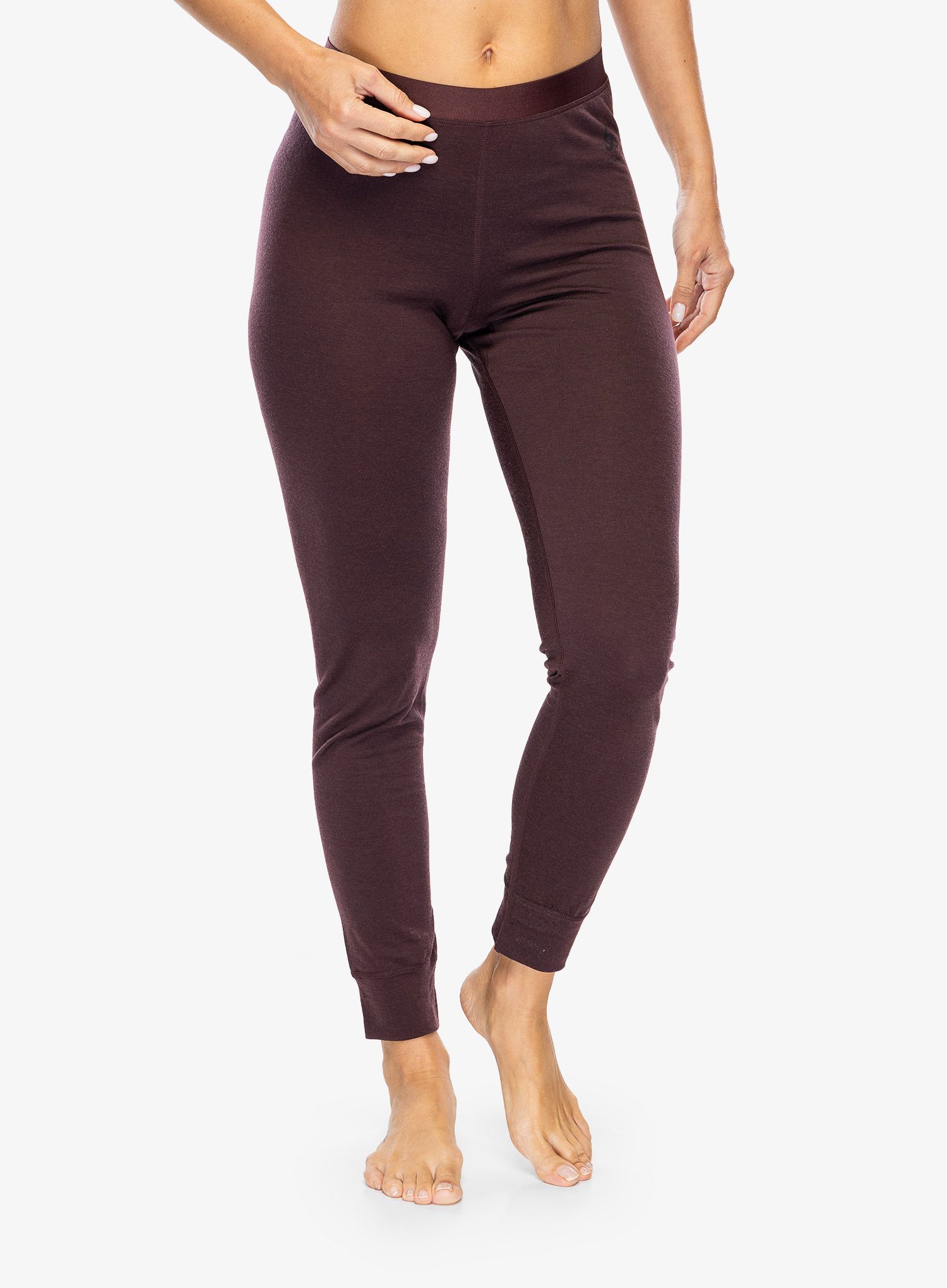 Ženske termo tajice Odlo Merino 200 BL Bottom Long - fudge