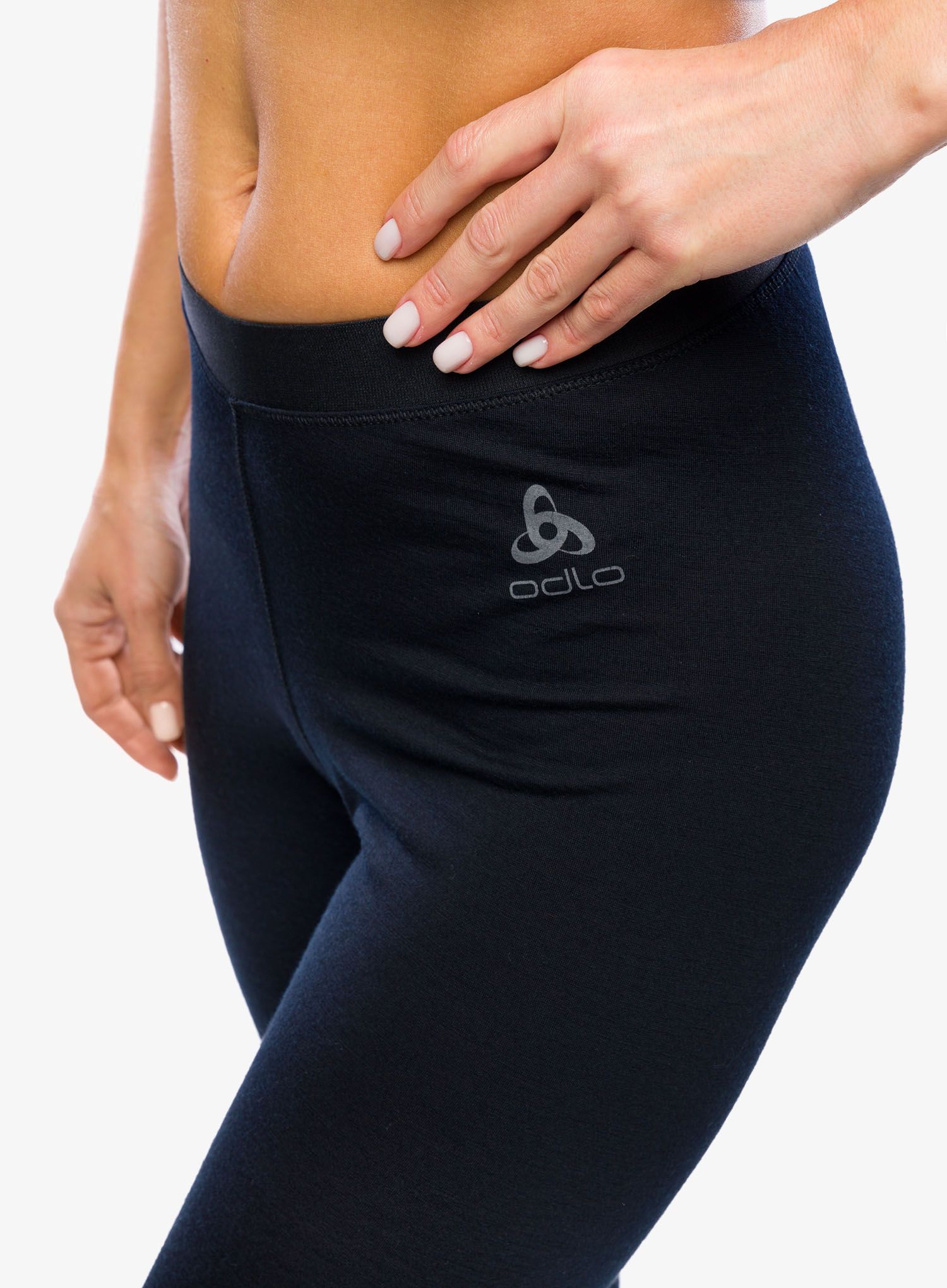 Ženske termo tajice Odlo Merino 200 BL Bottom Long - black