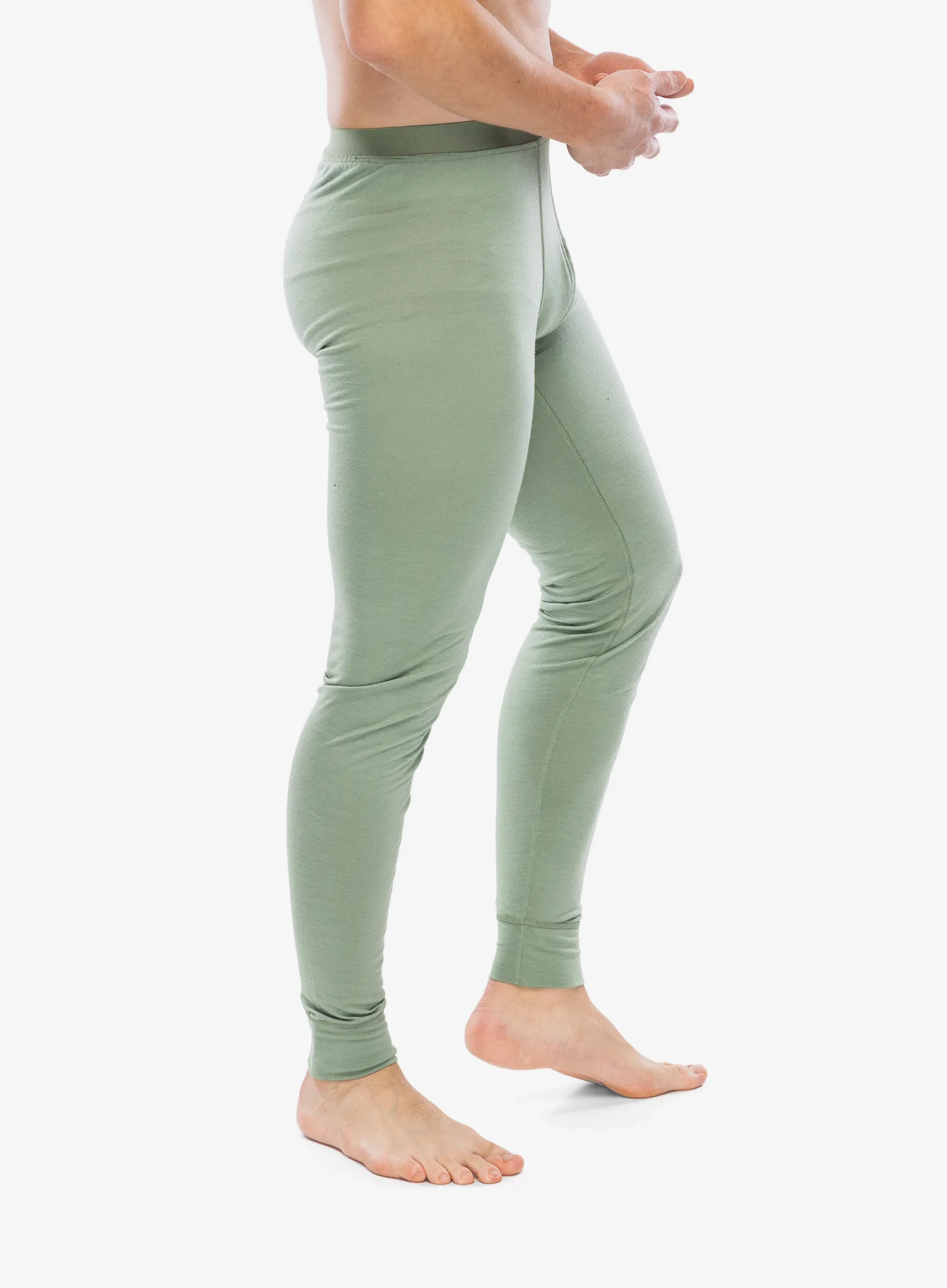 Termo tajice Odlo Merino 200 BL Bottom Long - matte green