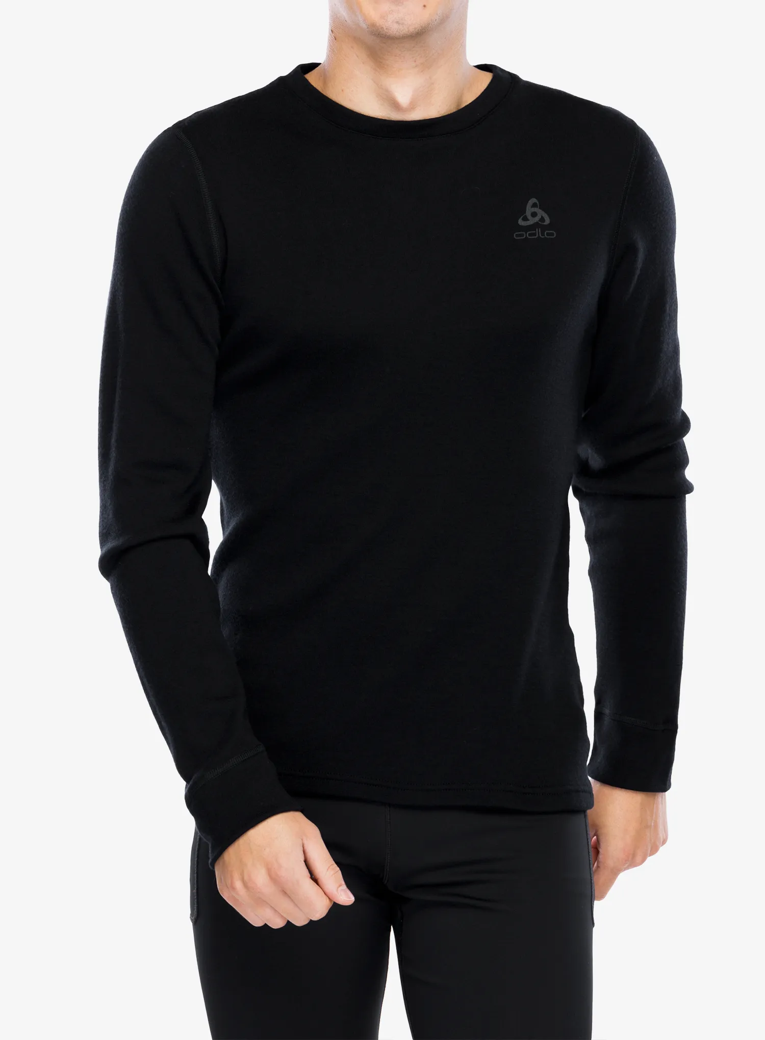 Termoaktivna dukserica Odlo Merino 260 BL Top Crew Neck LS - black