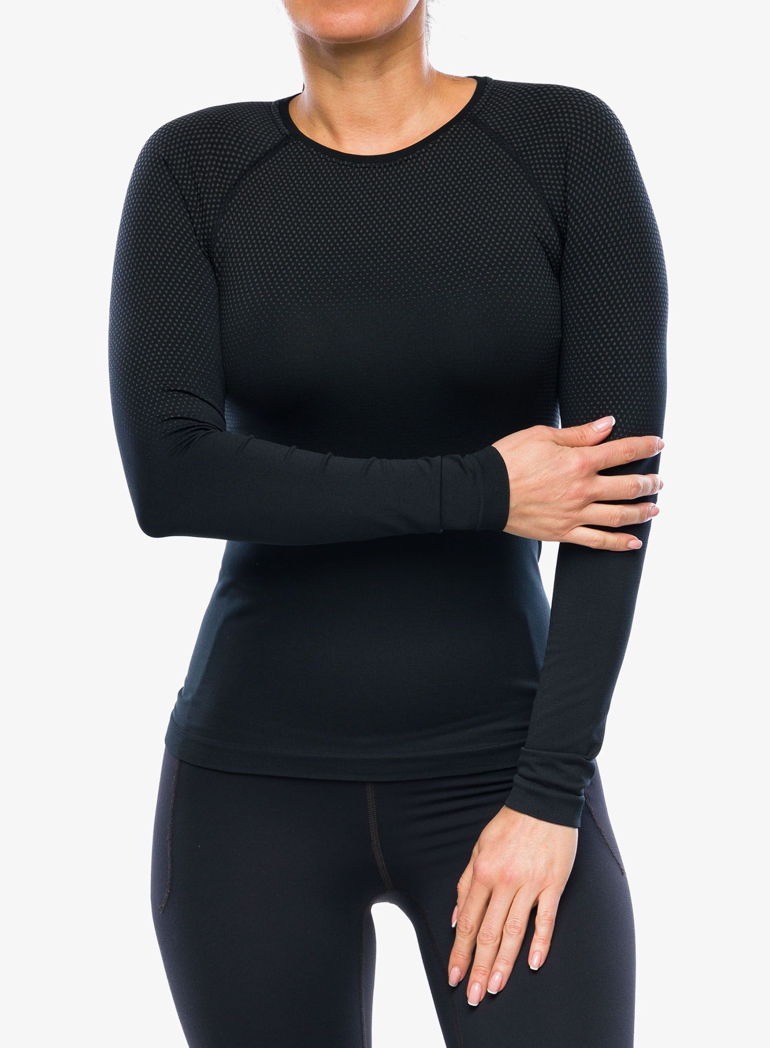 Ženska termoaktivna dukserica Odlo Performance Light Eco BL Top Crew Neck LS - black