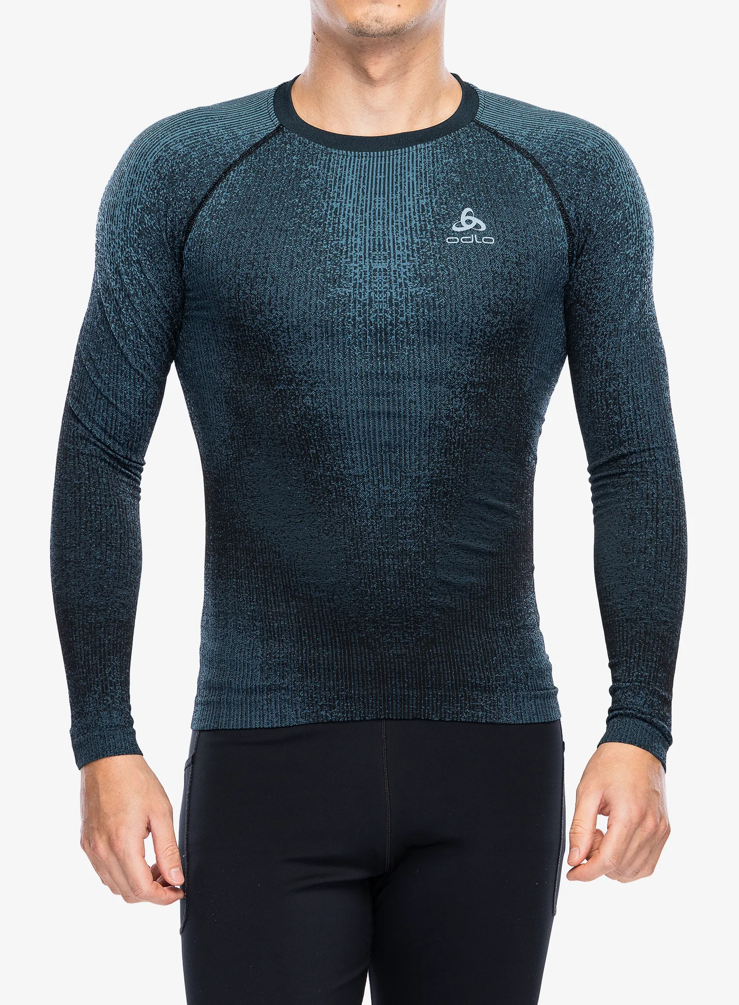 Termoaktivna dukserica Odlo Performance Warm Blackcomb BL Top Crew Neck LS - provincial blue