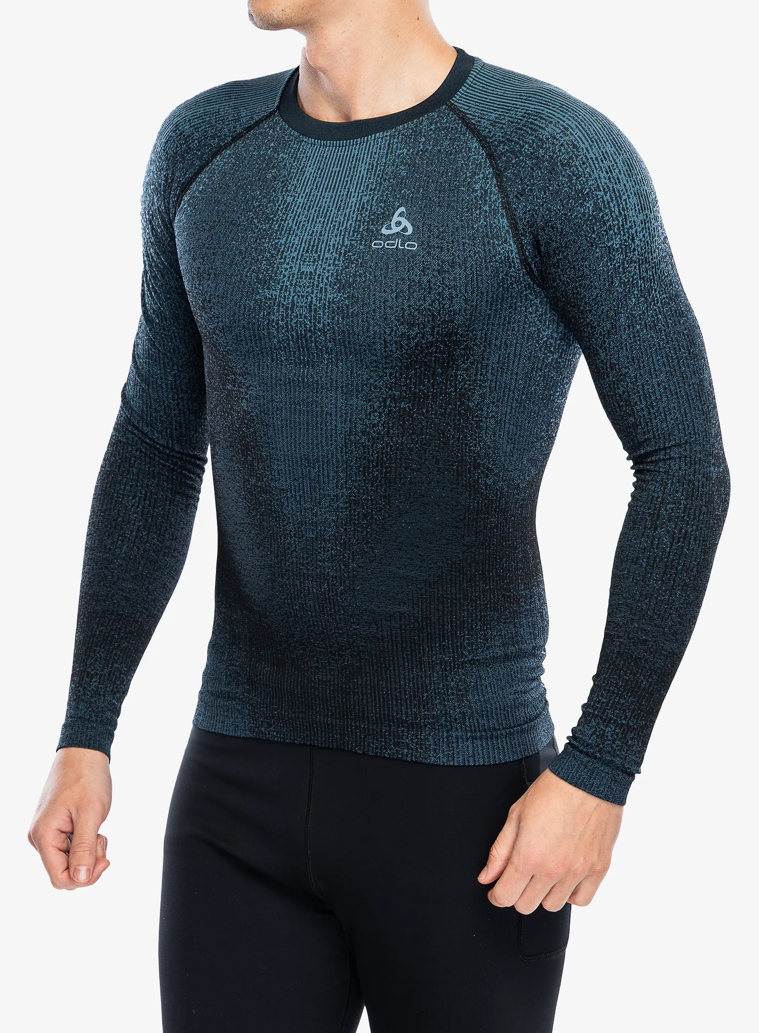 Termoaktivna dukserica Odlo Performance Warm Blackcomb BL Top Crew Neck LS - provincial blue