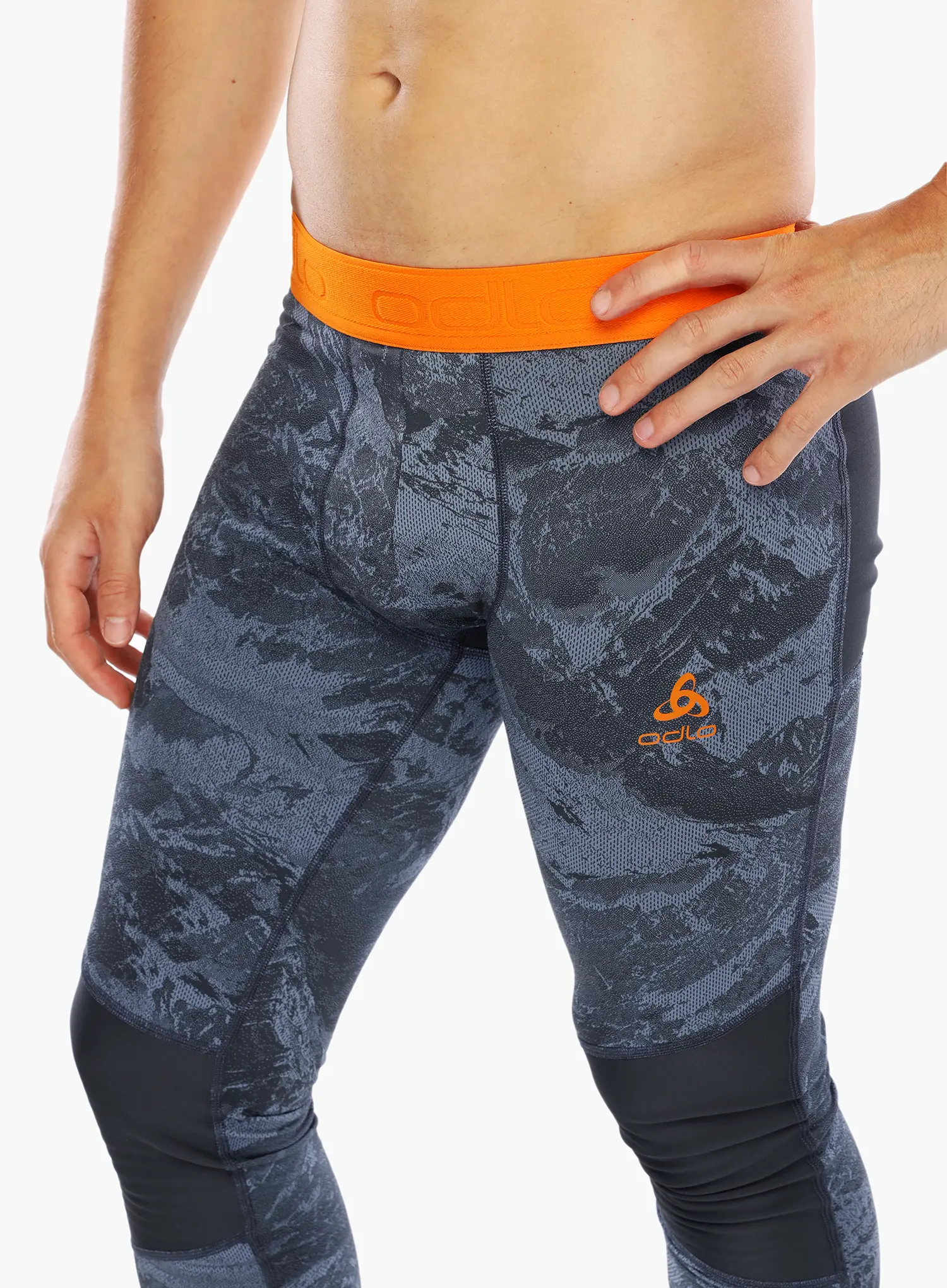 Termo tajice Odlo Whistler Eco BL Bottom Long - folkstone gray/india ink