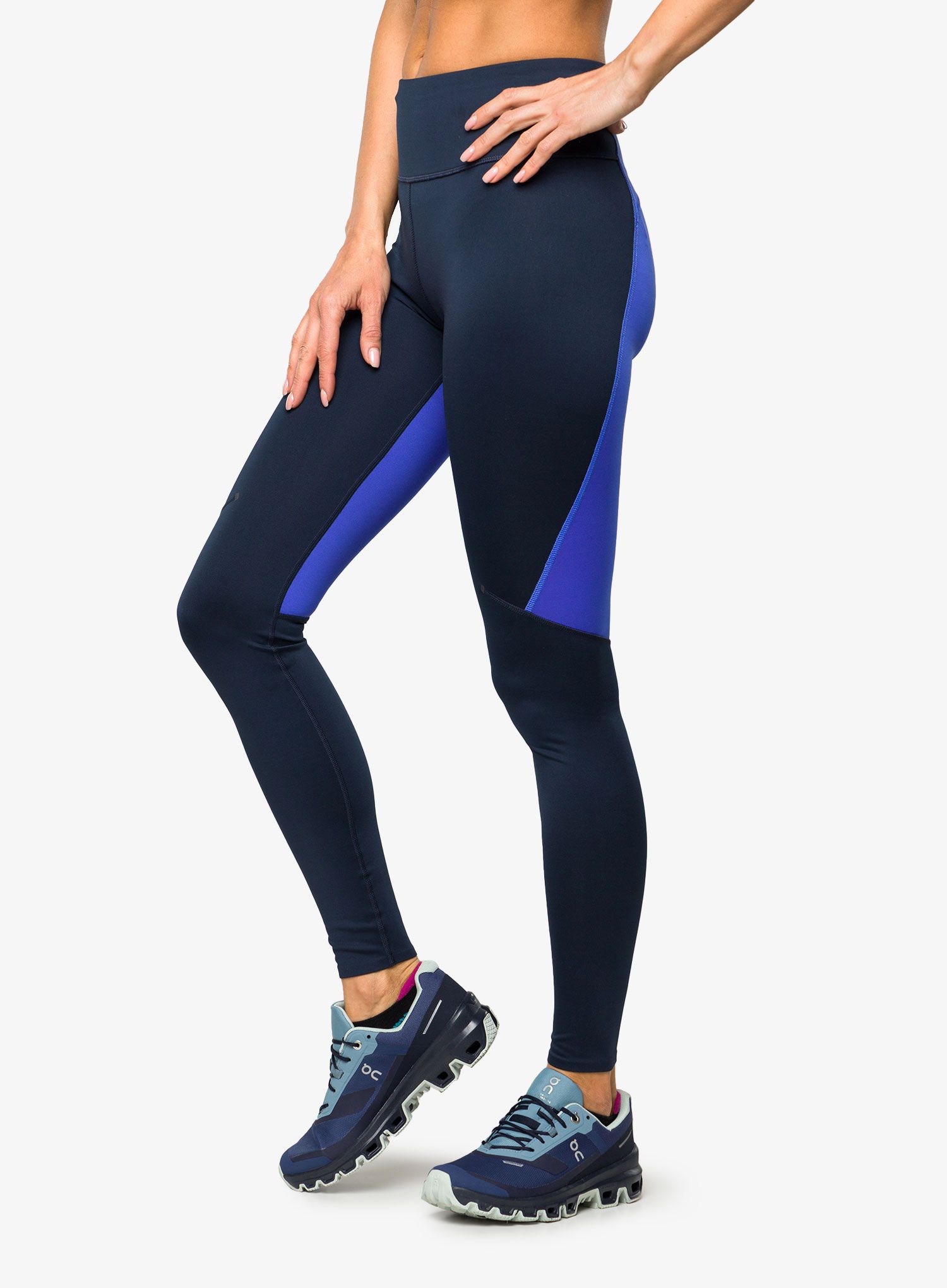 Ženske tajice za trčanje On Performance Tights - navy/cobalt