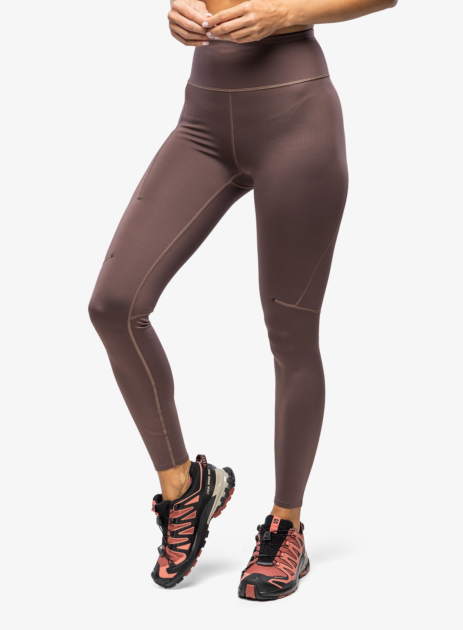 Ženske tajice za trčanje On Performance Winter Tights - grape