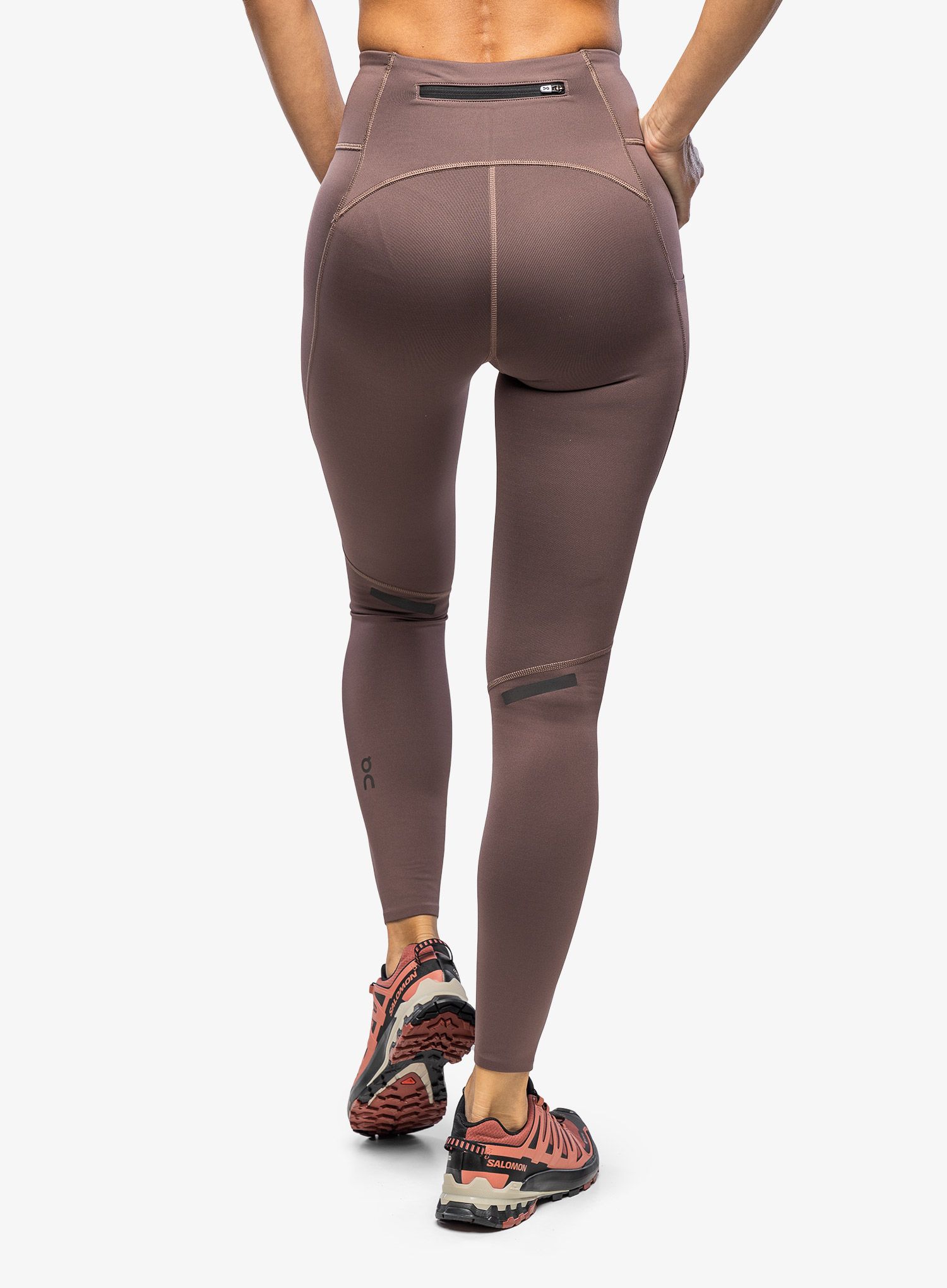 Ženske tajice za trčanje On Performance Winter Tights - grape