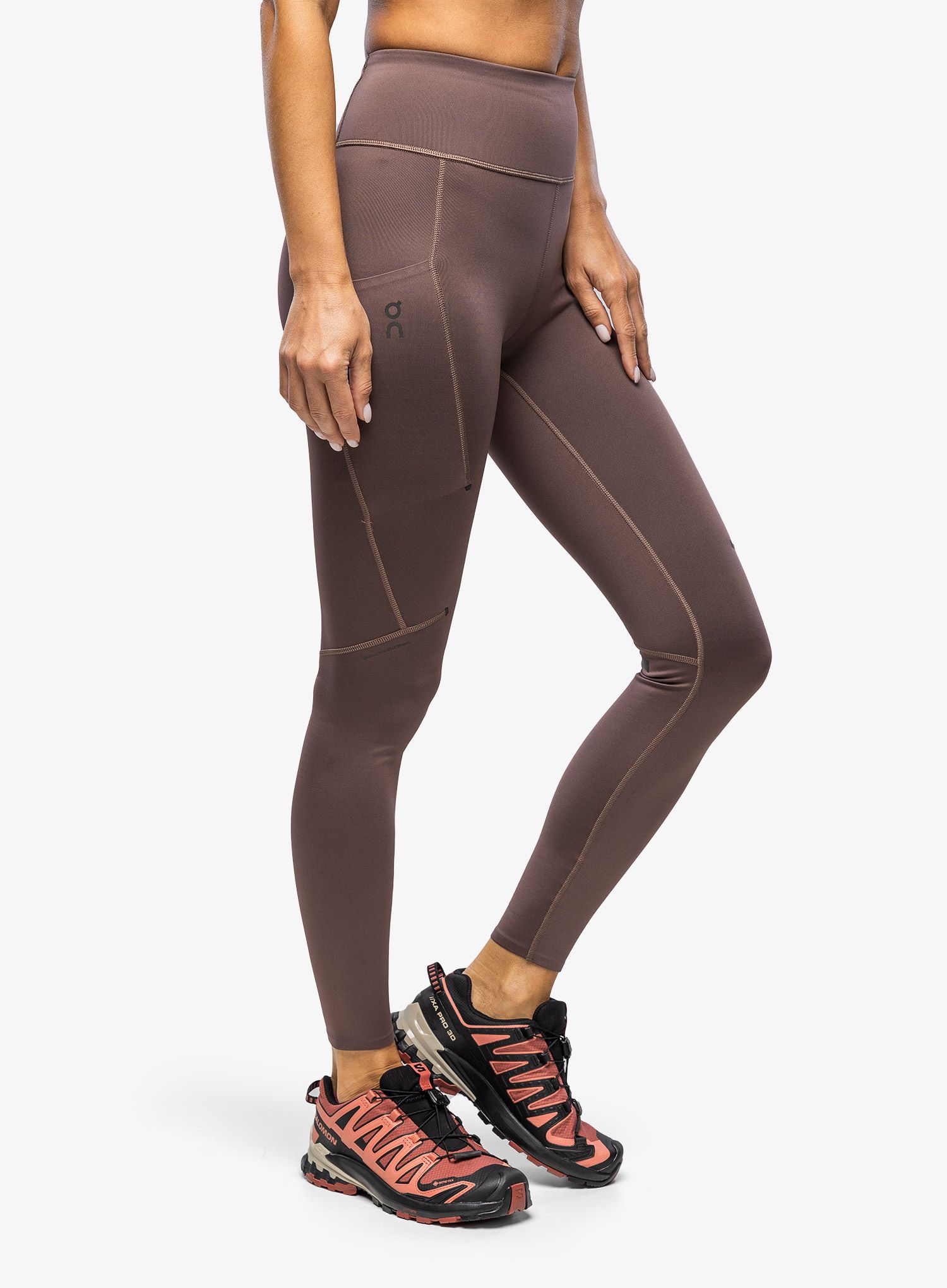Ženske tajice za trčanje On Performance Winter Tights - grape