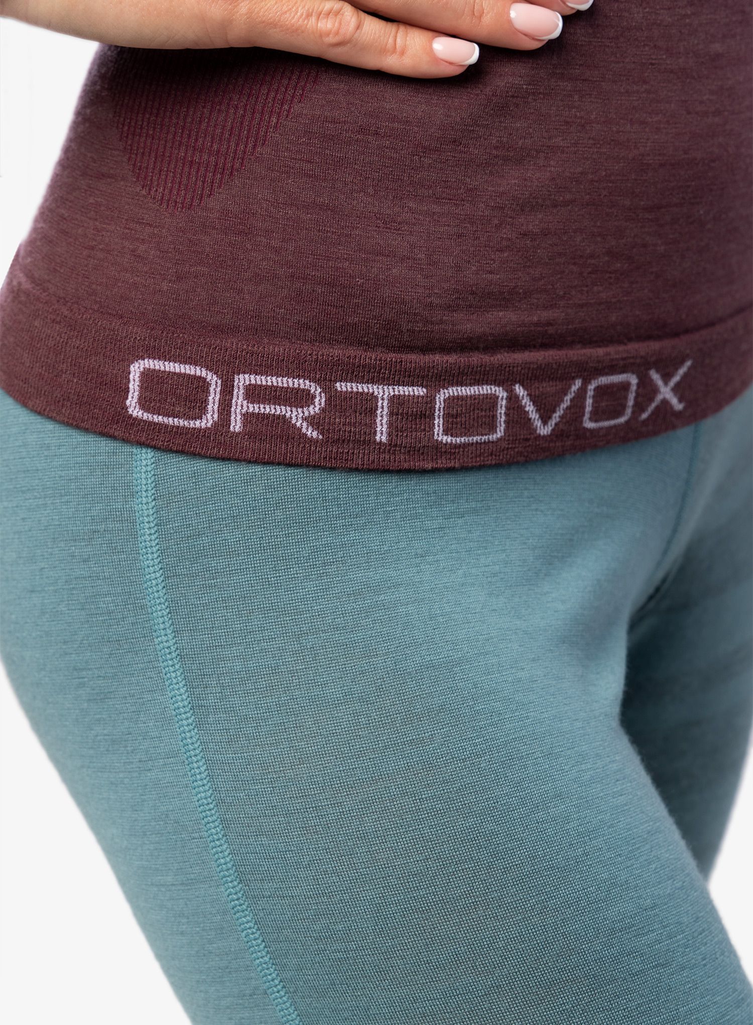 Ženska termoaktivna dukserica Ortovox 120 Comp Light Long Sleeve - winetasting
