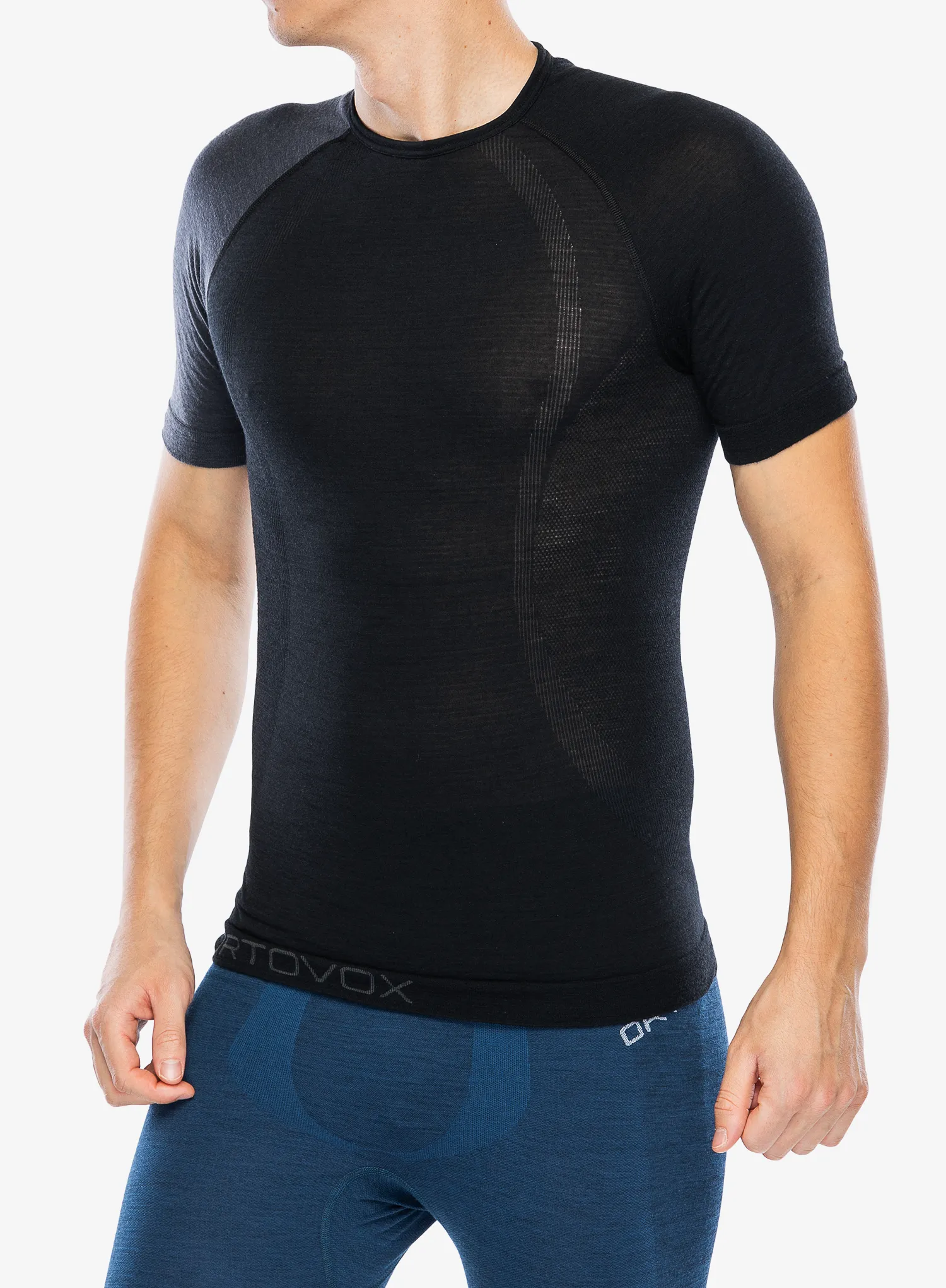 Termo majica Ortovox 120 Comp Light Short Sleeve - black raven