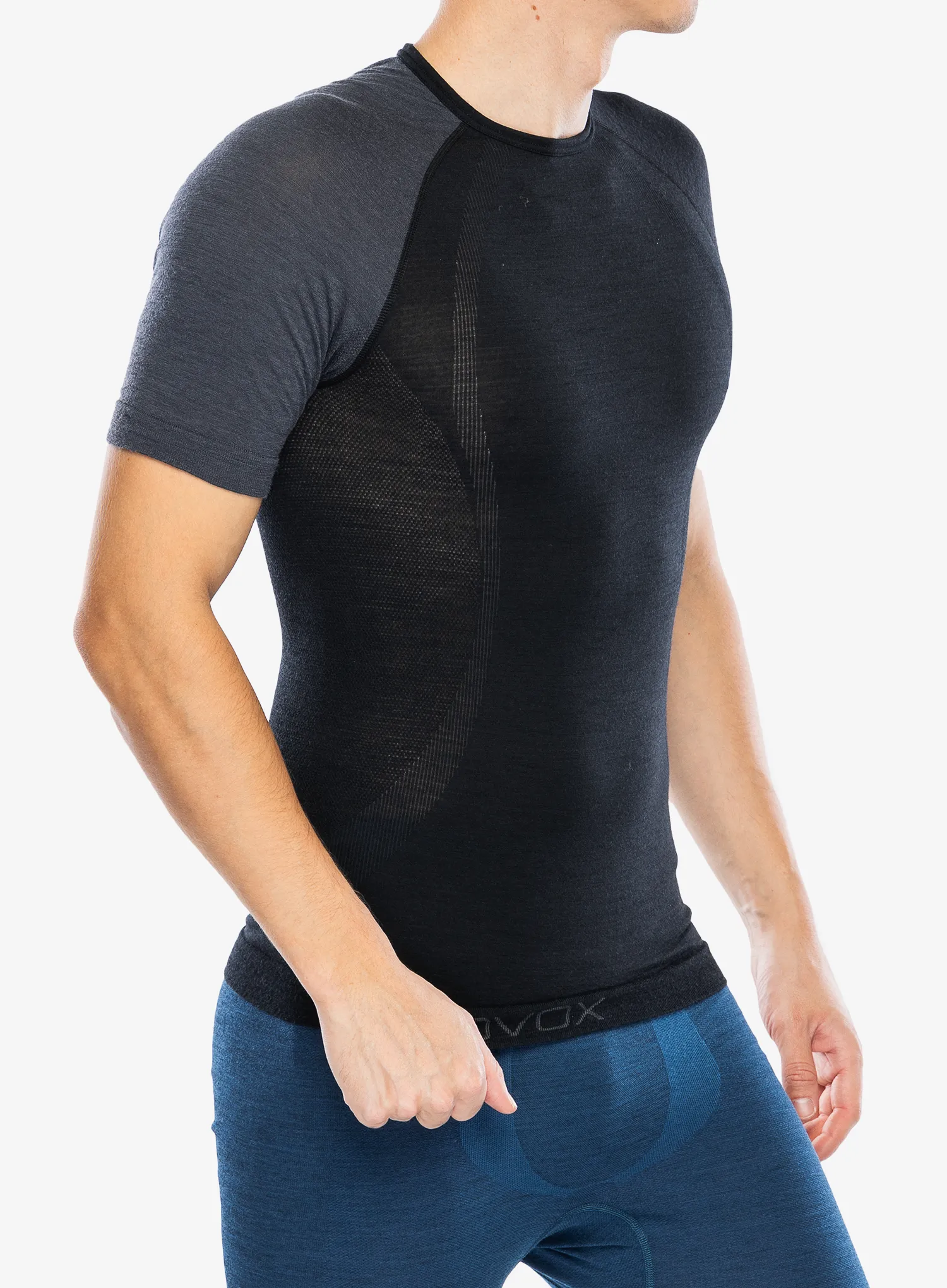 Termo majica Ortovox 120 Comp Light Short Sleeve - black raven
