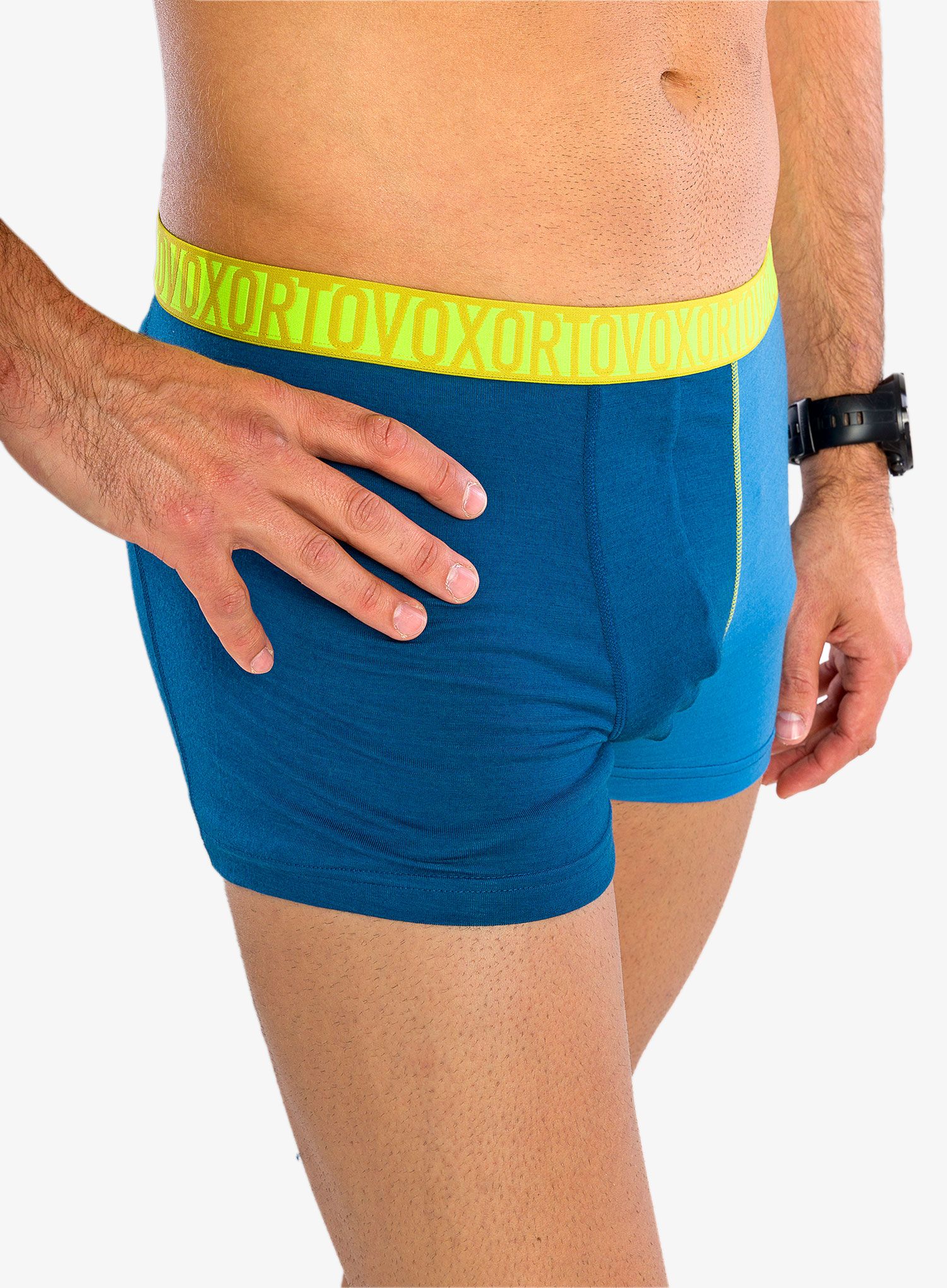 Termoaktivne bokserice Ortovox 150 Essential Trunks - petrol blue