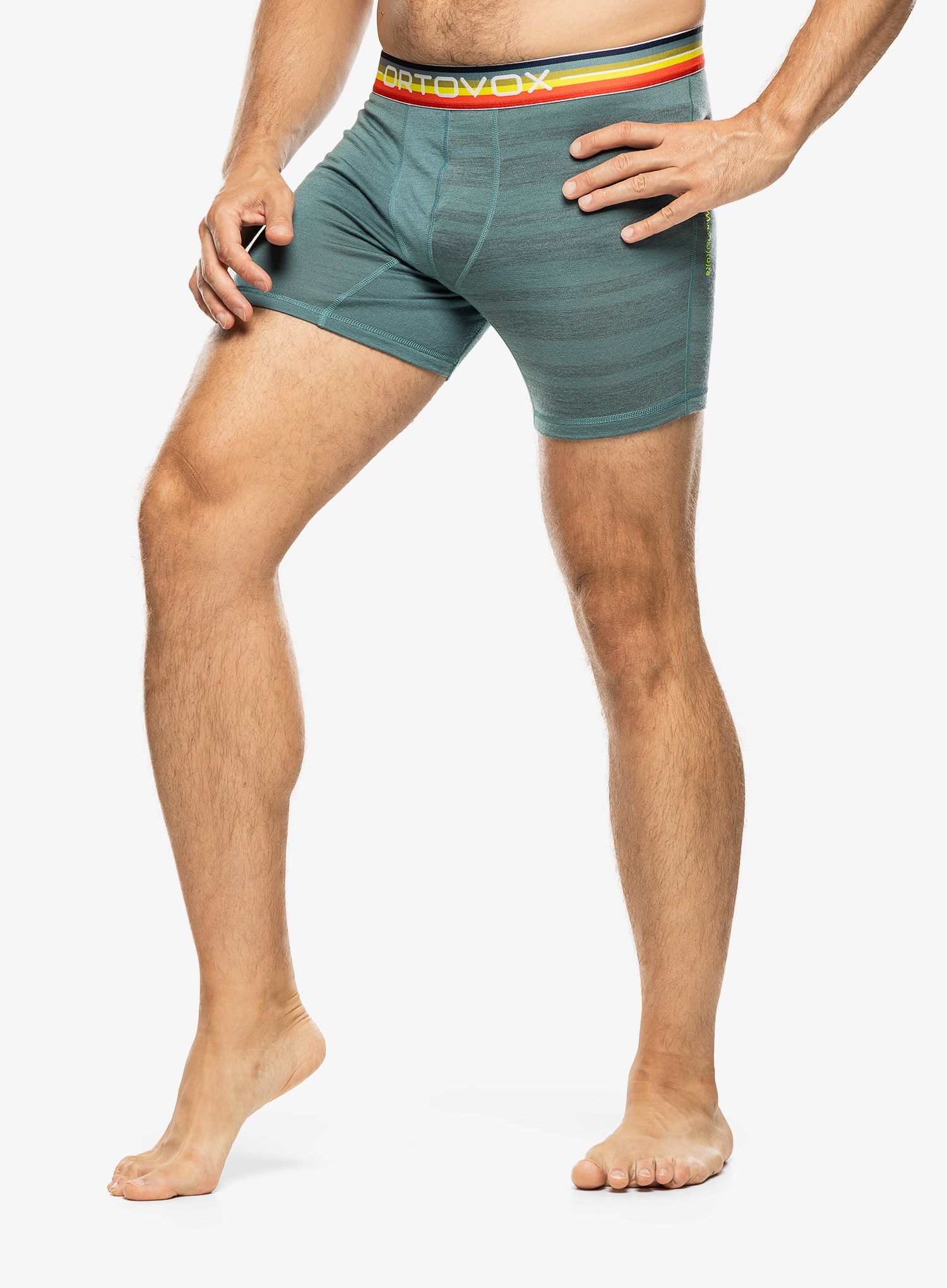 Termoaktivne bokserice Ortovox 185 Rock N Wool Boxer - arctic grey