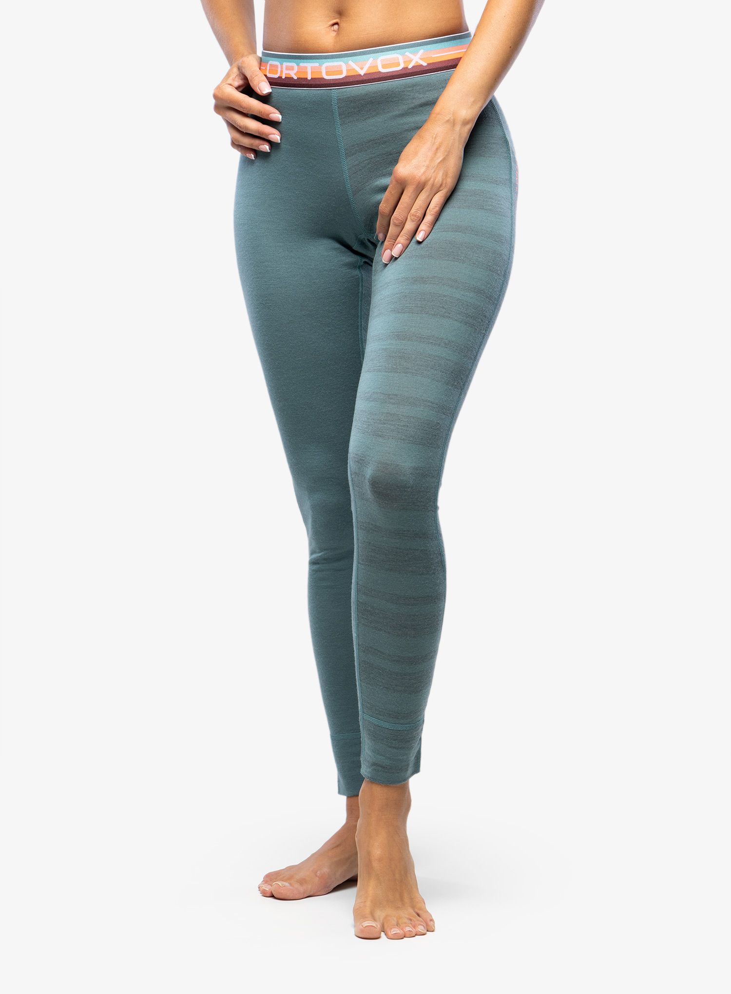 Ženske termo tajice Ortovox 185 Rock N Wool Long Pants - arctic grey