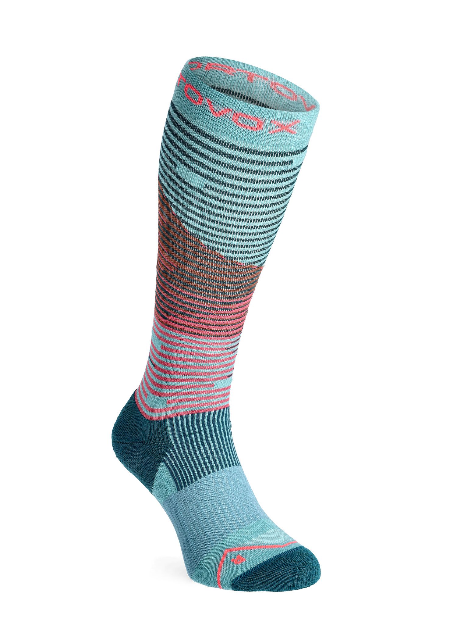 Ženske merino čarape Ortovox All Mountain Long Socks - ice waterfall