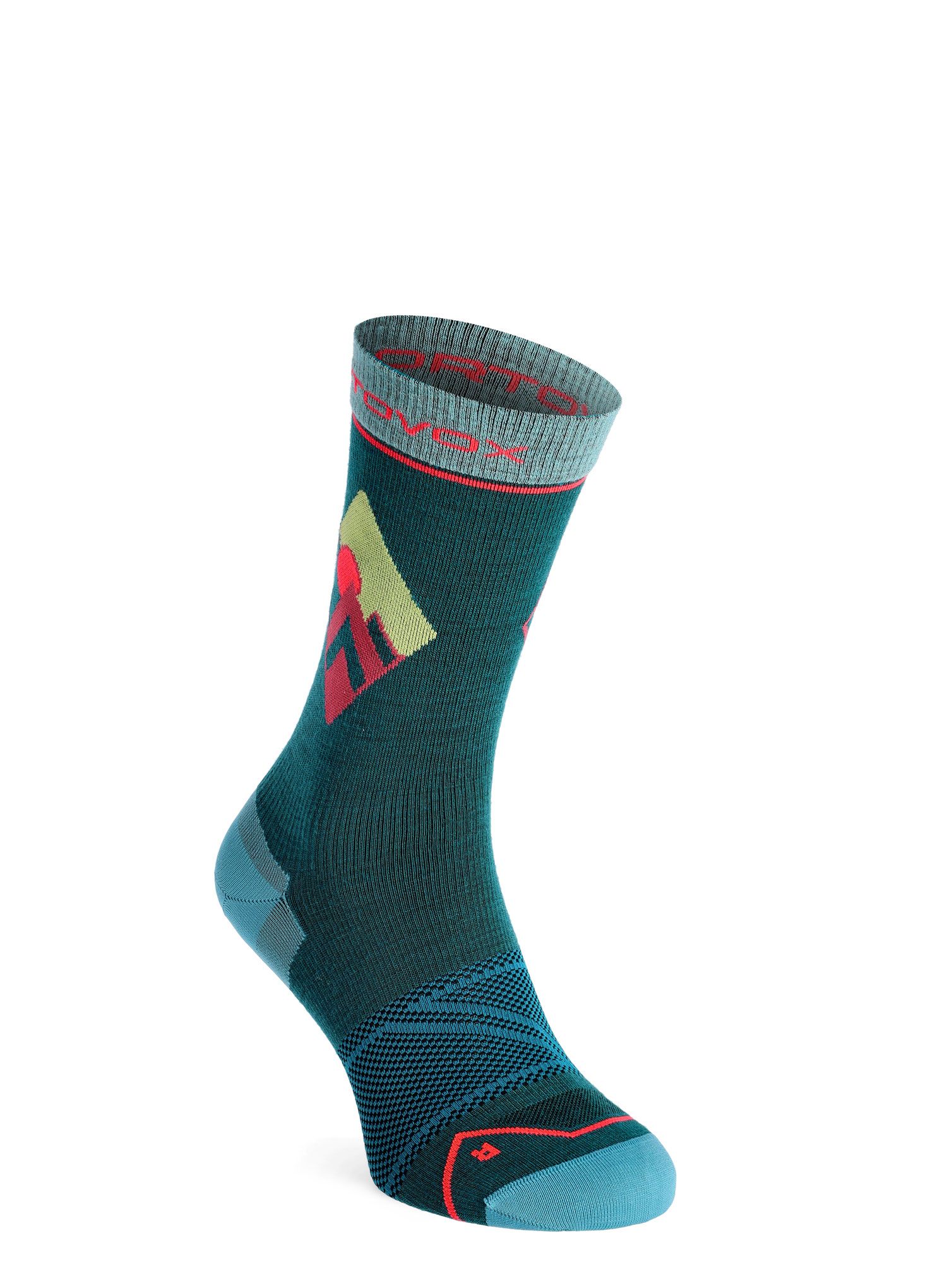 Ženske merino čarape Ortovox Alpine Light Comp Mid Socks - pacific green
