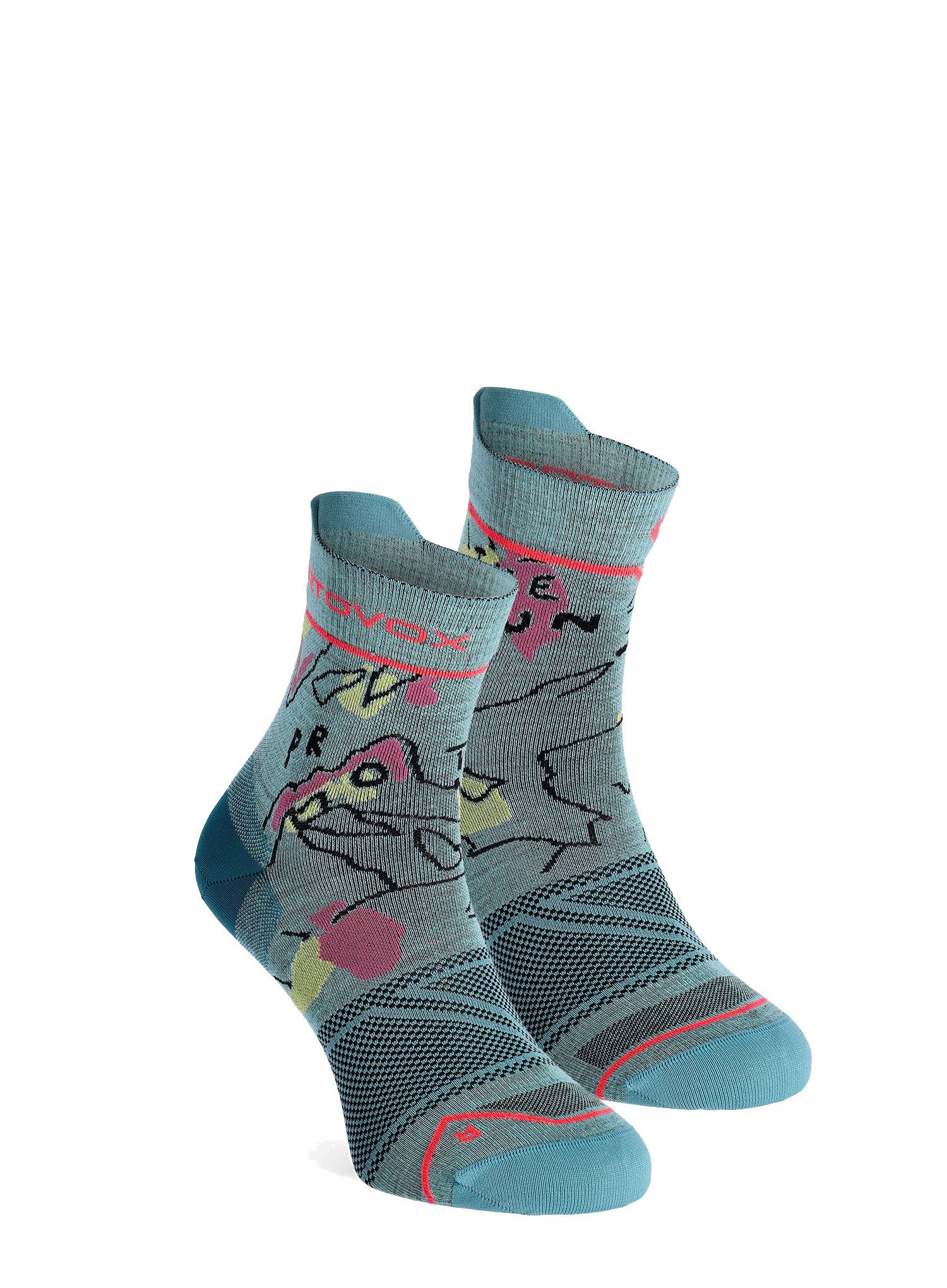 Ženske čarape Ortovox Alpine Light Quarter Socks - ice waterfall