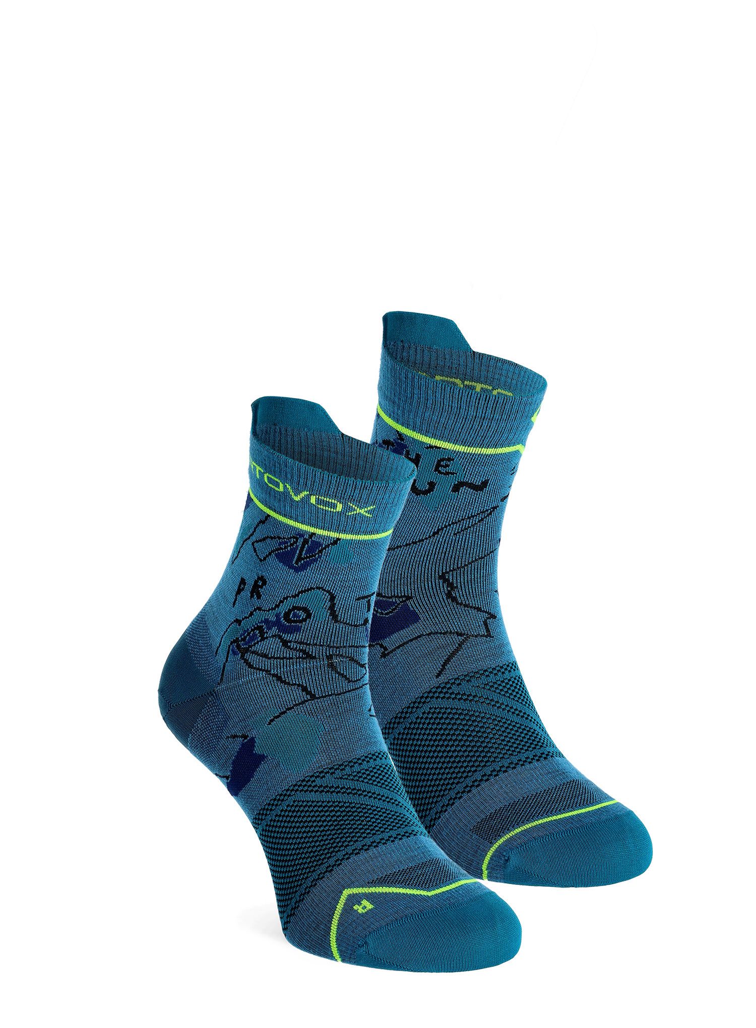 Merino čarape Ortovox Alpine Light Quarter Socks - mountain blue