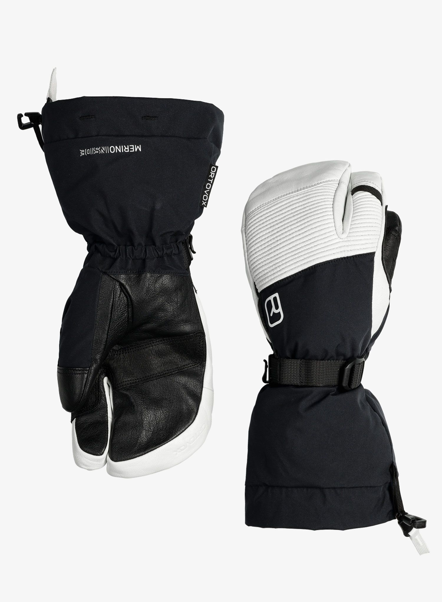 Skijaške rukavice Ortovox Freeride 3 Finger Glove Pro - black raven