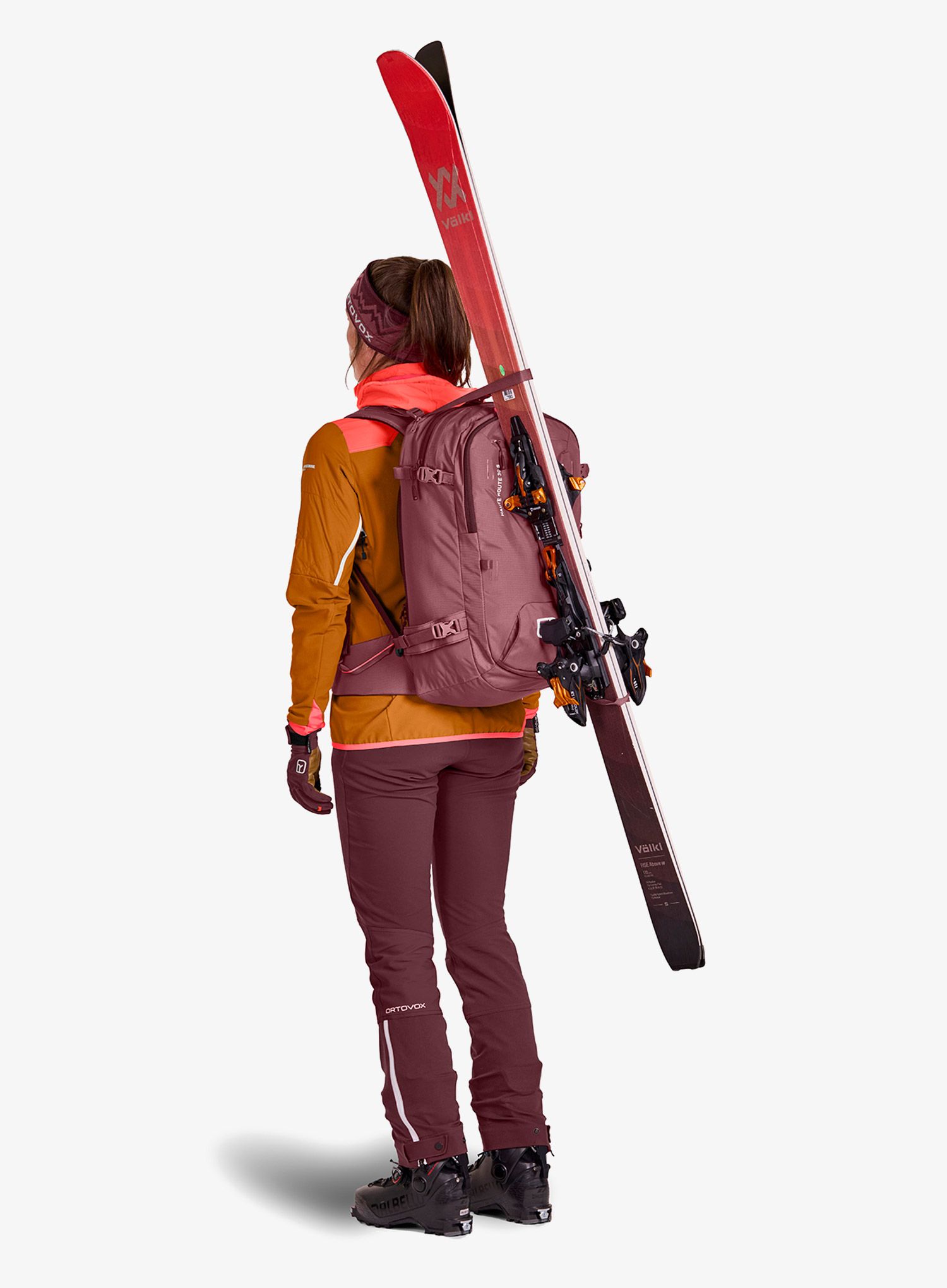 Ruksak za turno skijanje Ortovox Haute Route 30 S - mountain rose