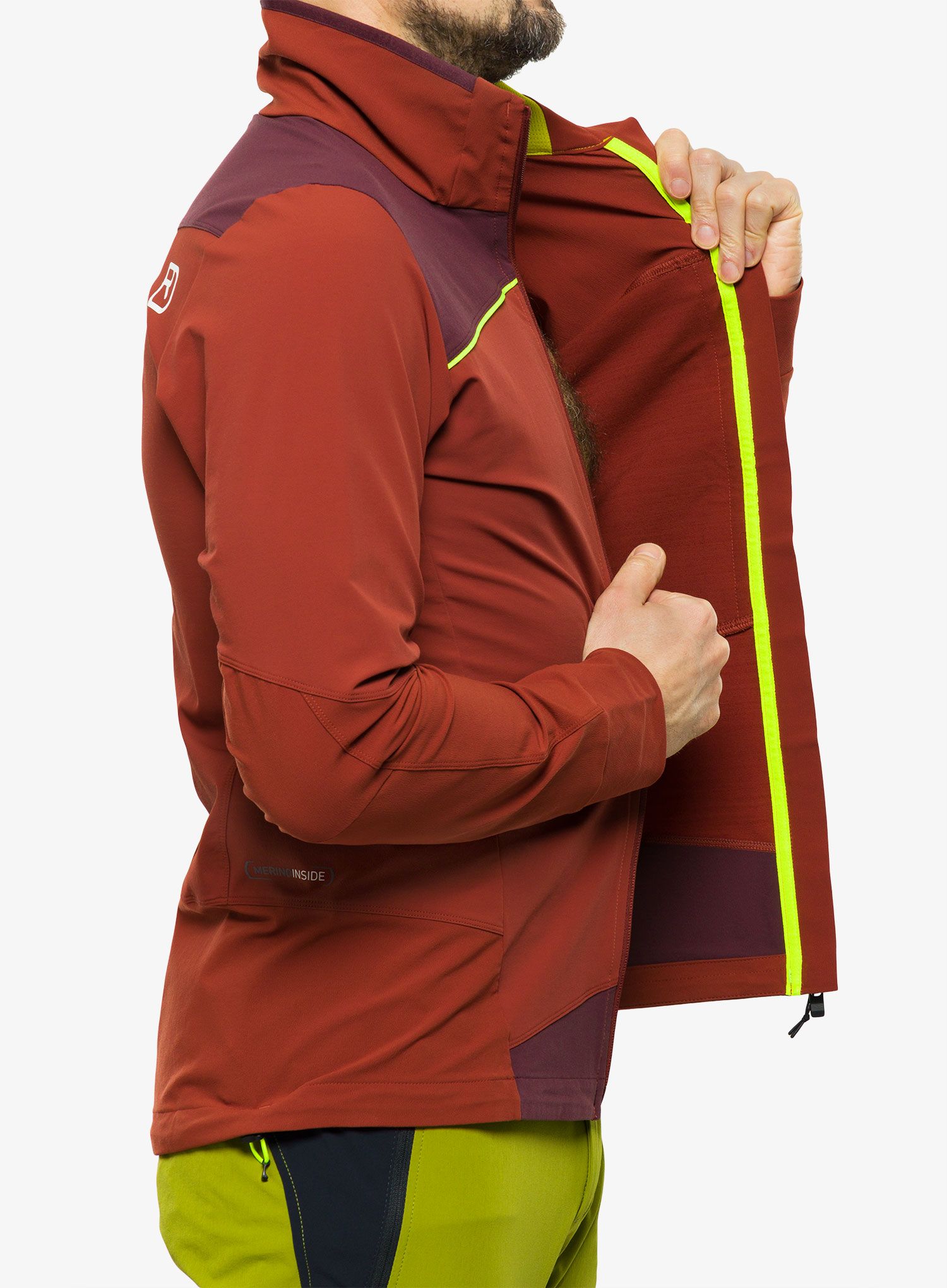 Softshell jakna Ortovox Pala Light Jacket - clay orange