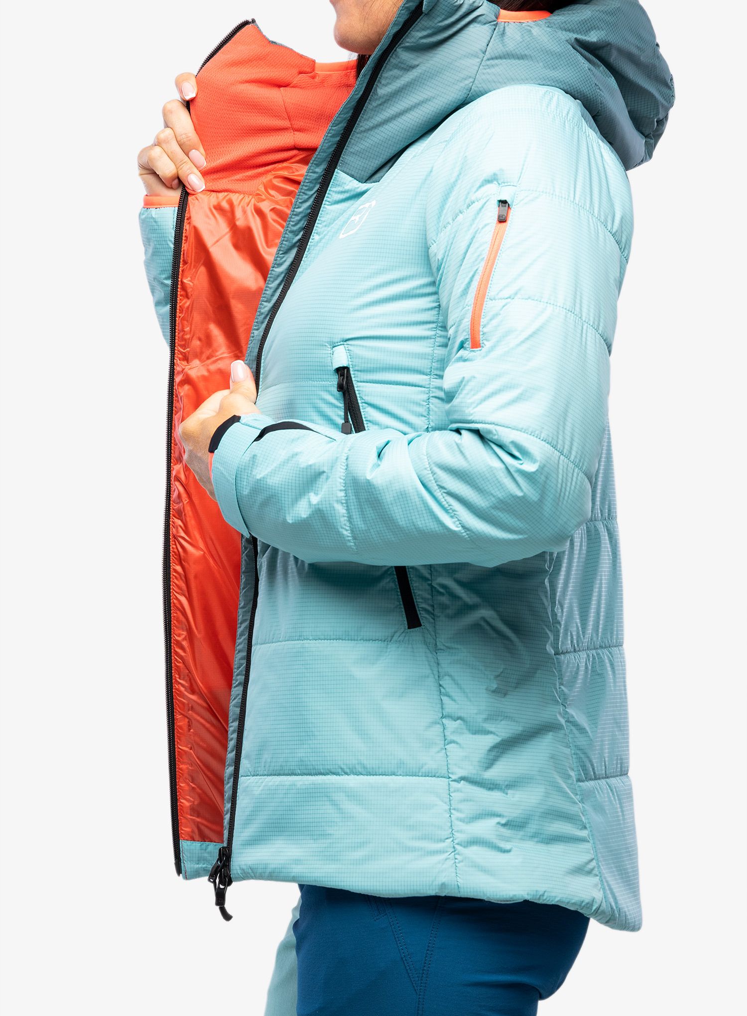 Ženska skijaška jakna Ortovox Swisswool Zinal Jacket - ice waterfall