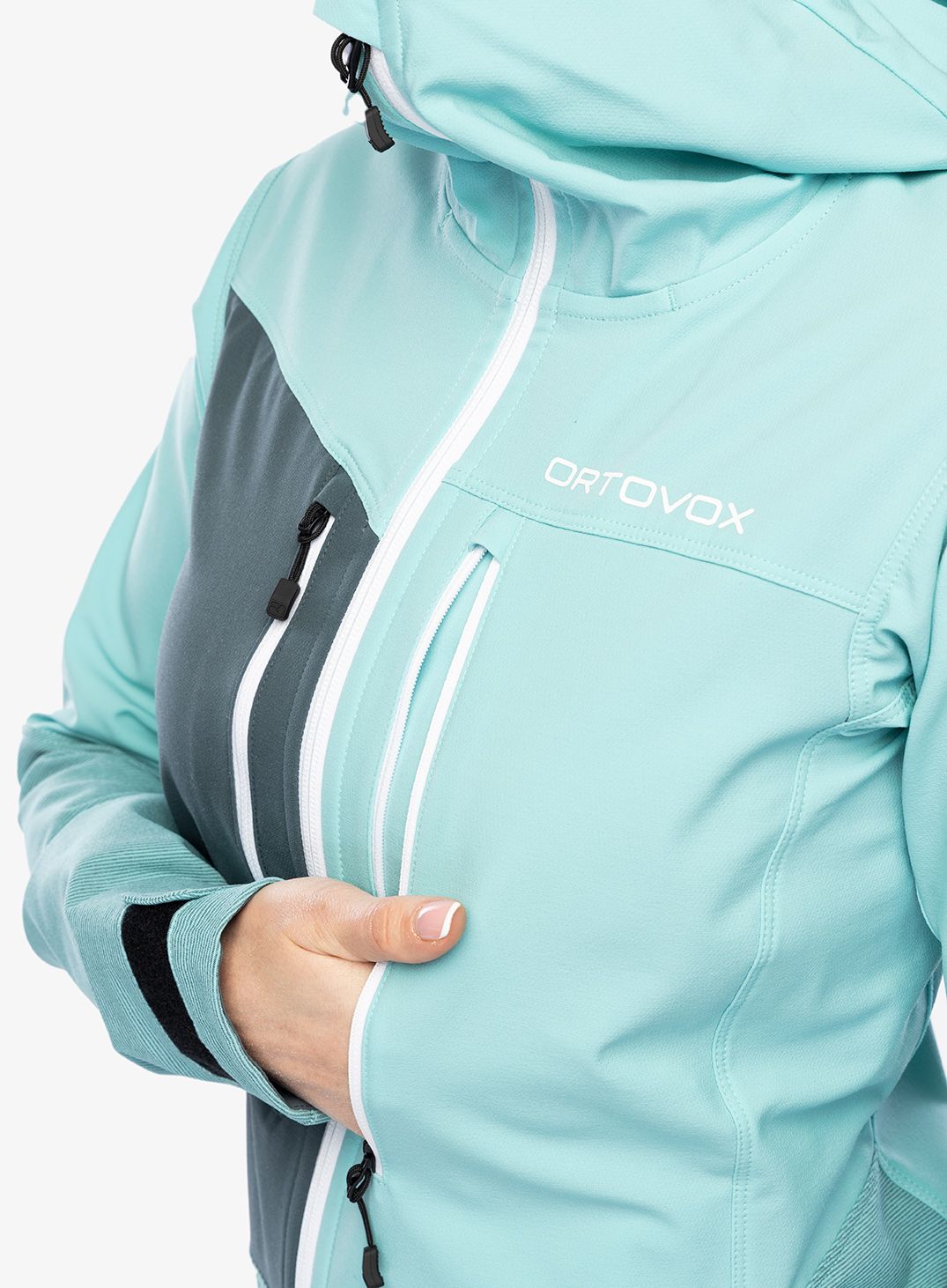 Ženska jakna Ortovox Westalpen Softshell Jacket - ice waterfall/ice