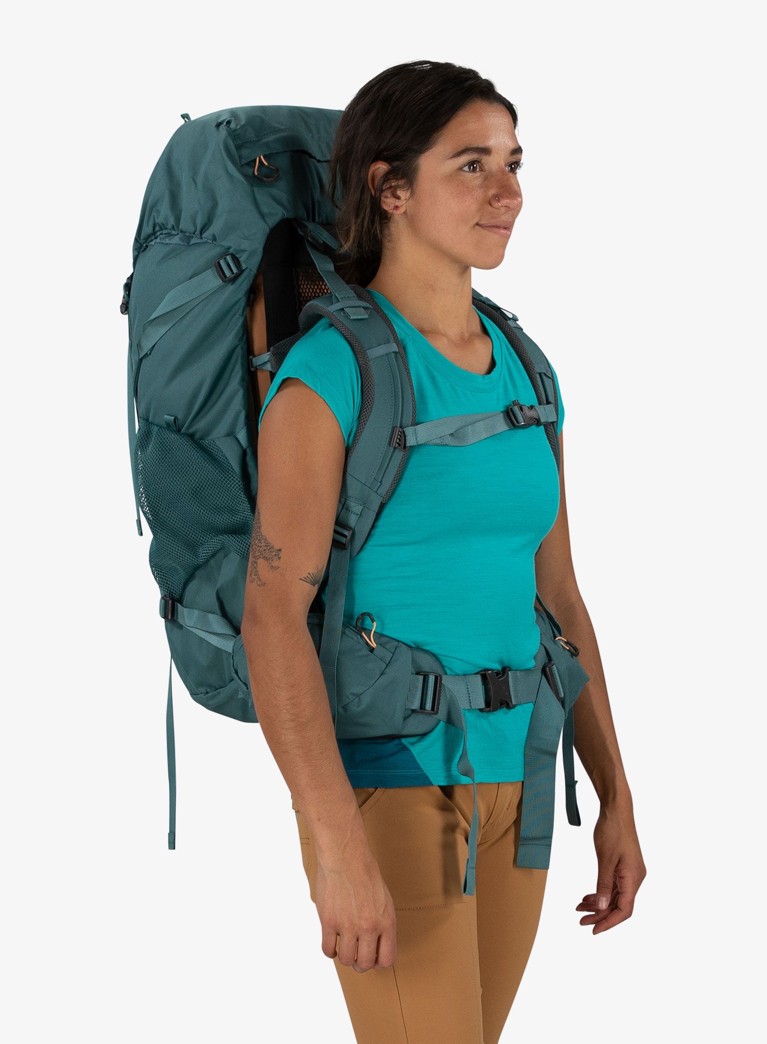 Ženski trekking ruksak Osprey Renn 50 - cascade blue/melon orange