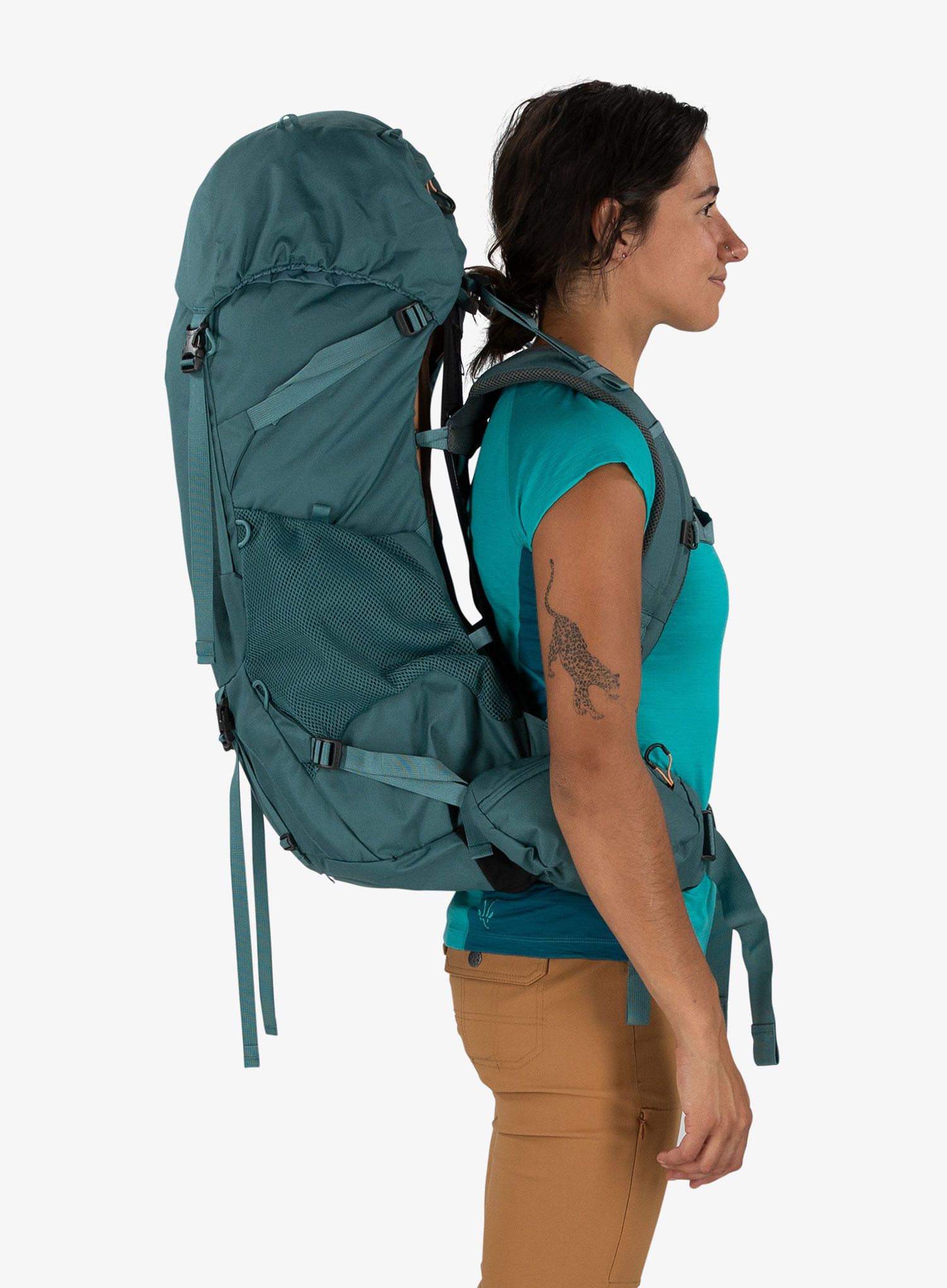 Ženski trekking ruksak Osprey Renn 50 - cascade blue/melon orange