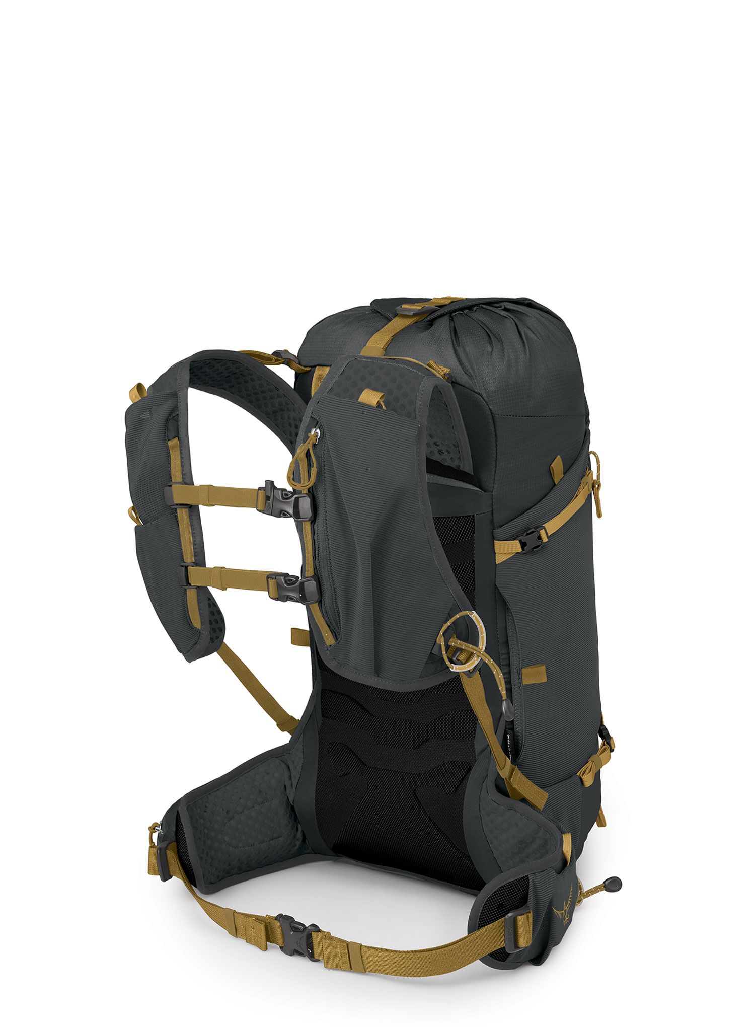 Planinarski ruksak Osprey Talon Velocity 20 - dark charcoal/tumblew yellow