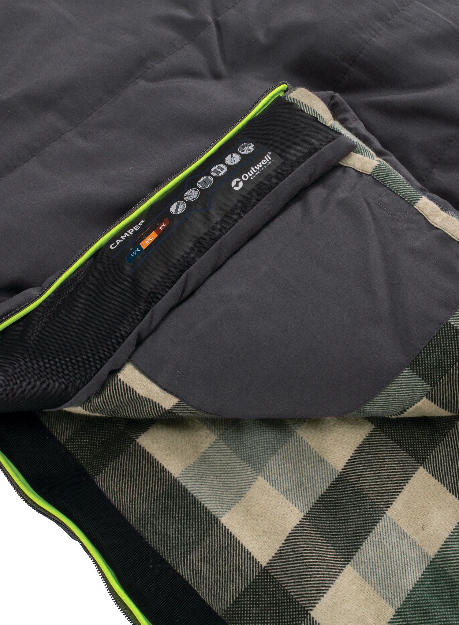 Vreća za spavanje Outwell Camper (200 cm) - grey