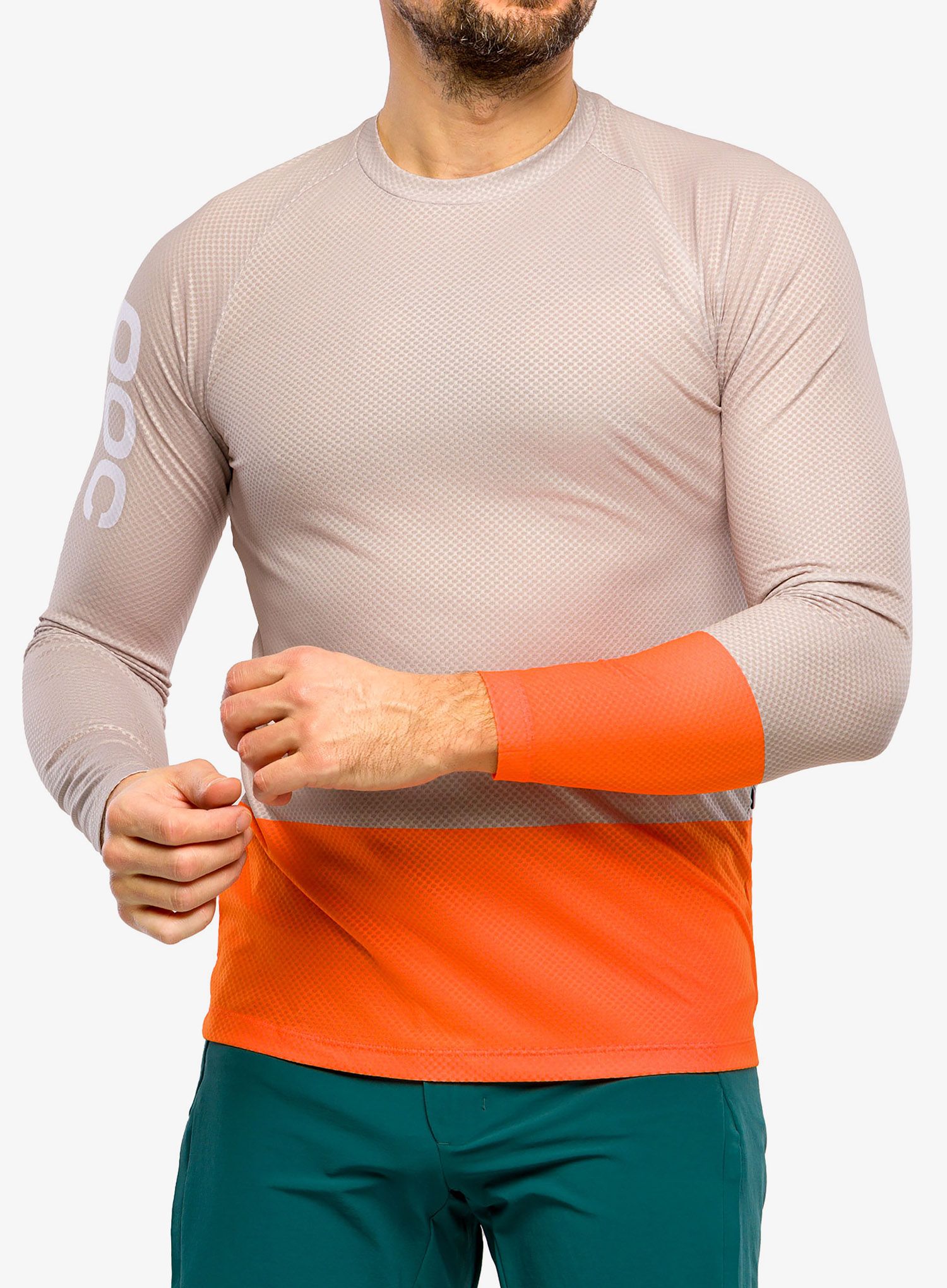 Biciklistička dukserica POC MTB Pure LS Jersey - lt sandstone beige/orange