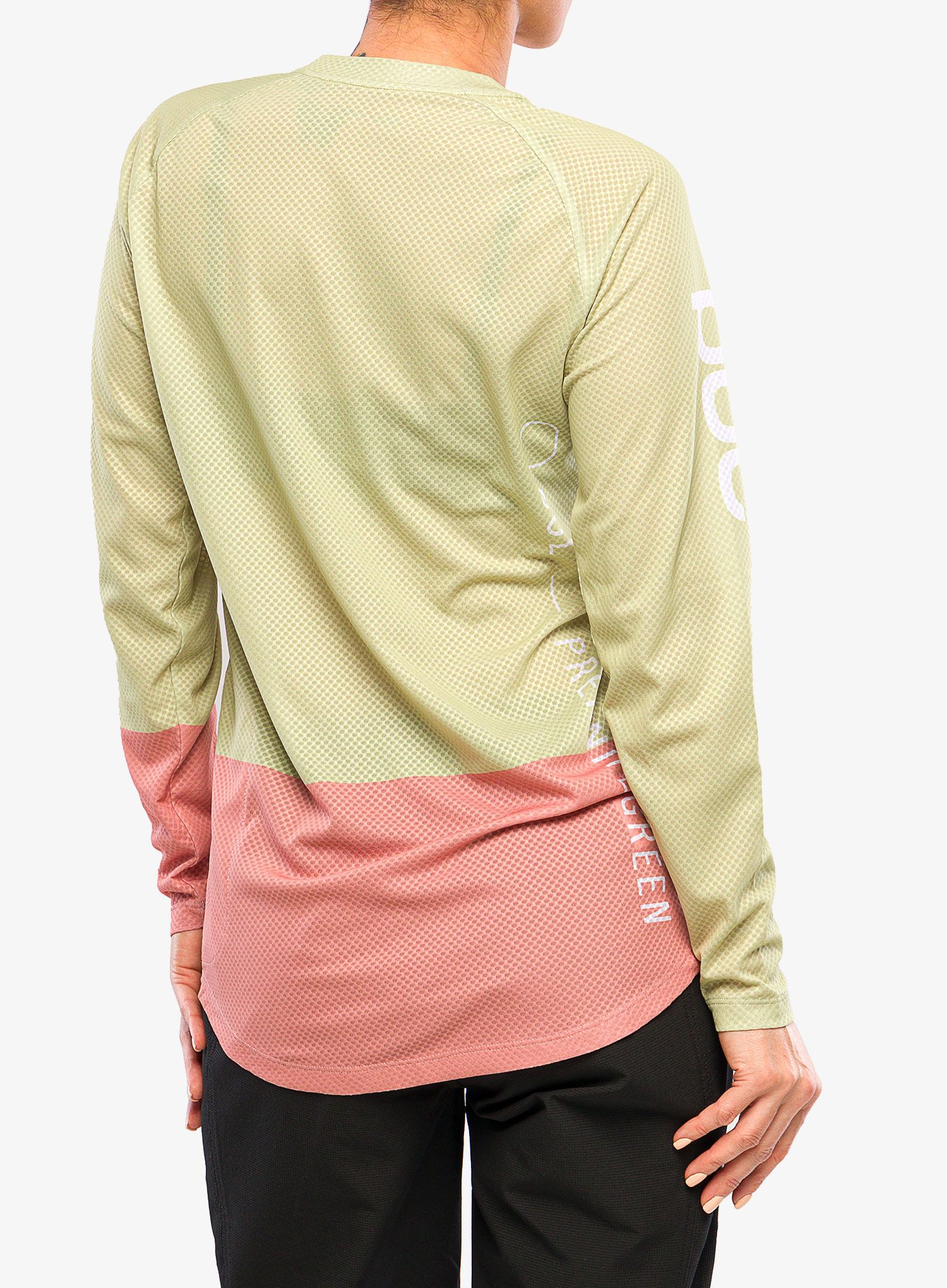 Ženska biciklistička dukserica POC MTB Pure LS Jersey - prehnite green/rock salt