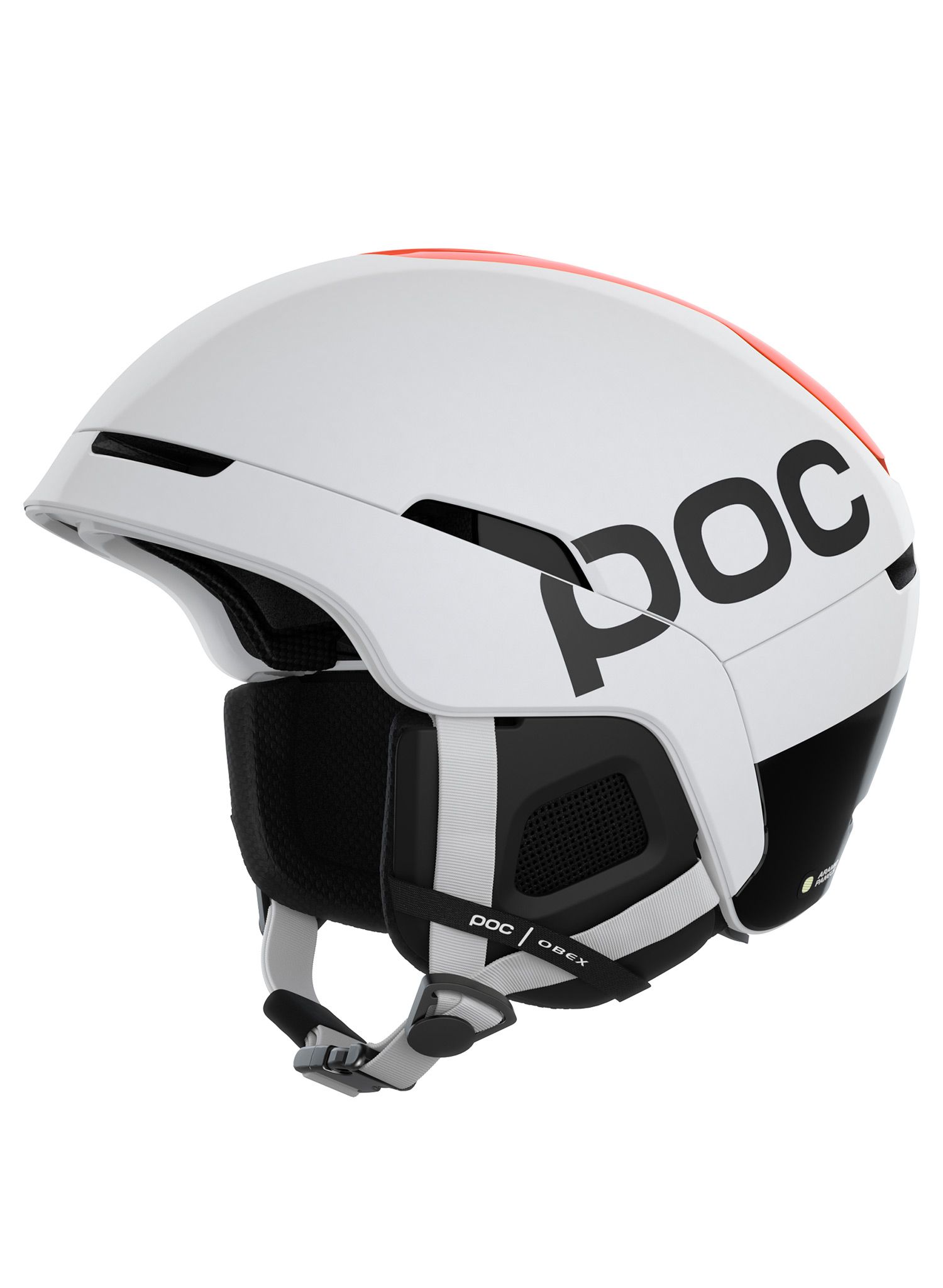 Skijaška kaciga POC Obex BC MIPS - hydro white/fluorescent orange