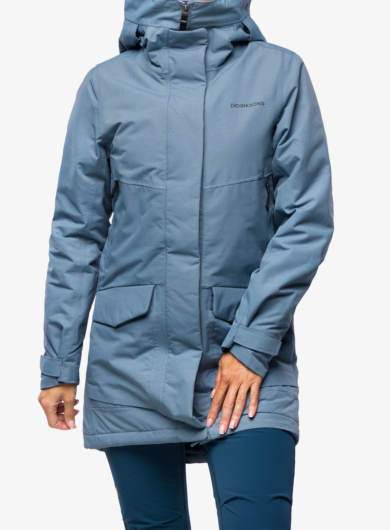 Ženska kišna parka Didriksons Frida Parka - glacial blue
