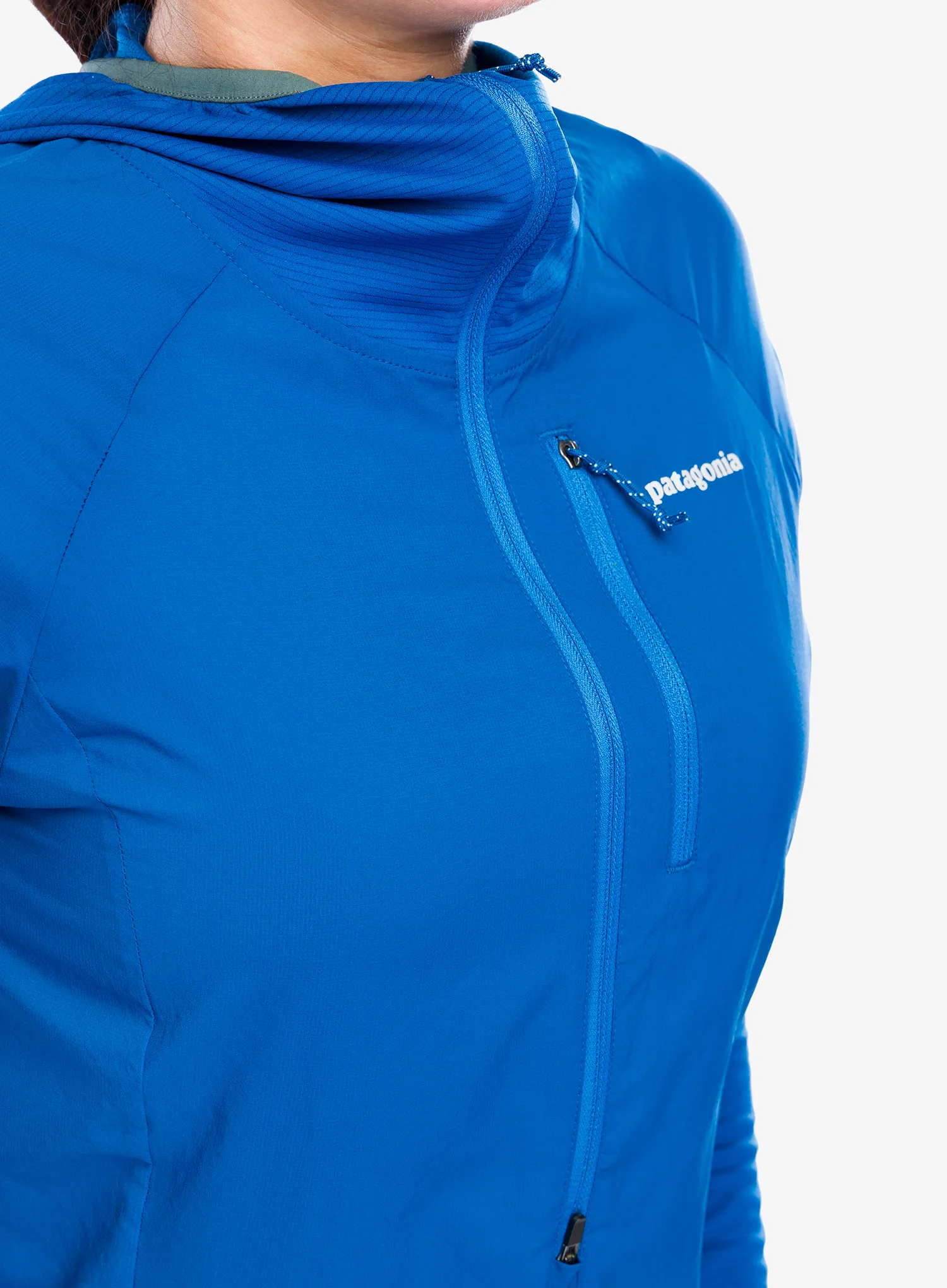 Ženska jakna za trčanje Patagonia Airshed Pro Pullover - endles blue
