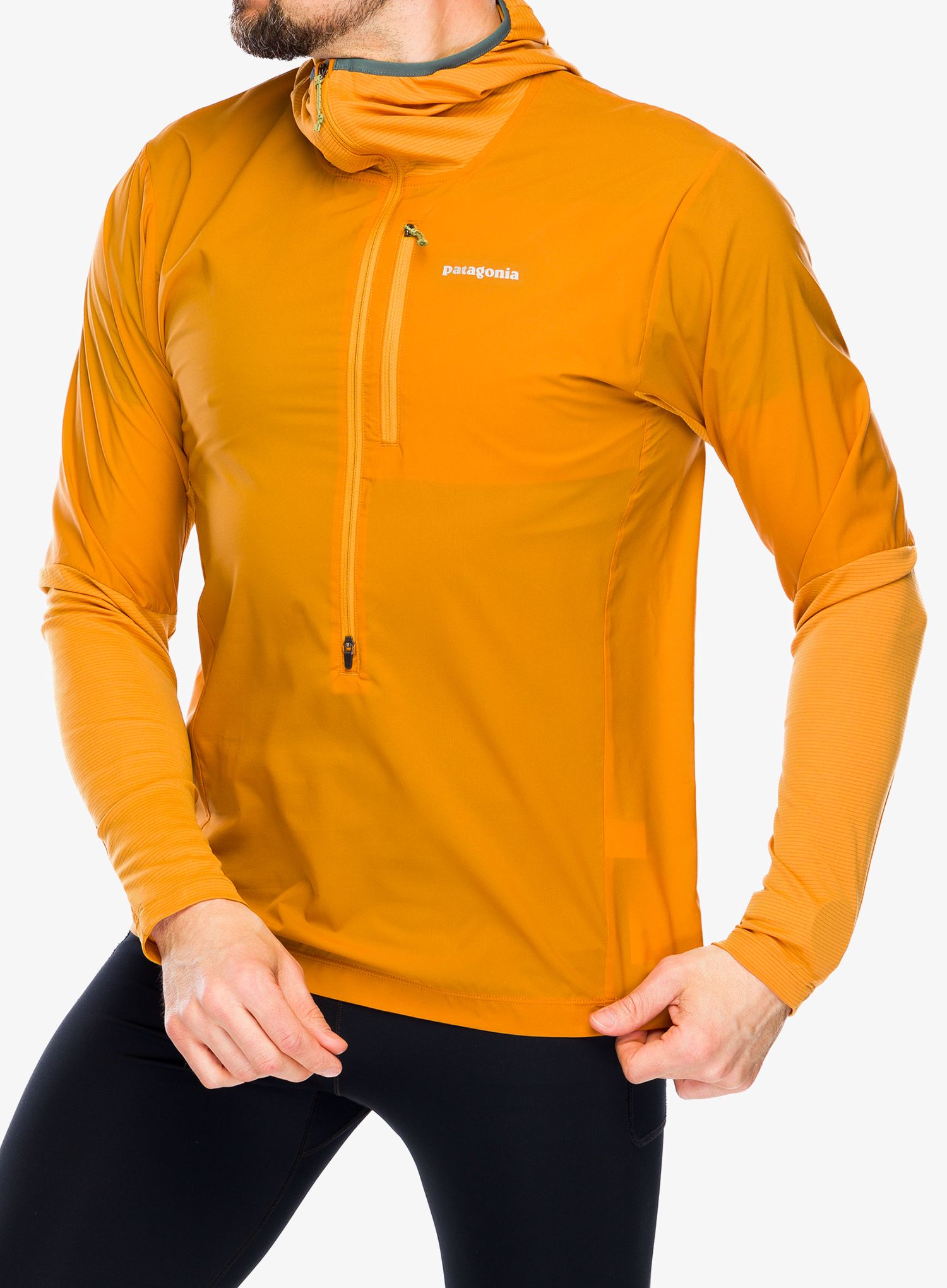Jakna za trčanje Patagonia Airshed Pro Pullover - golden caramel