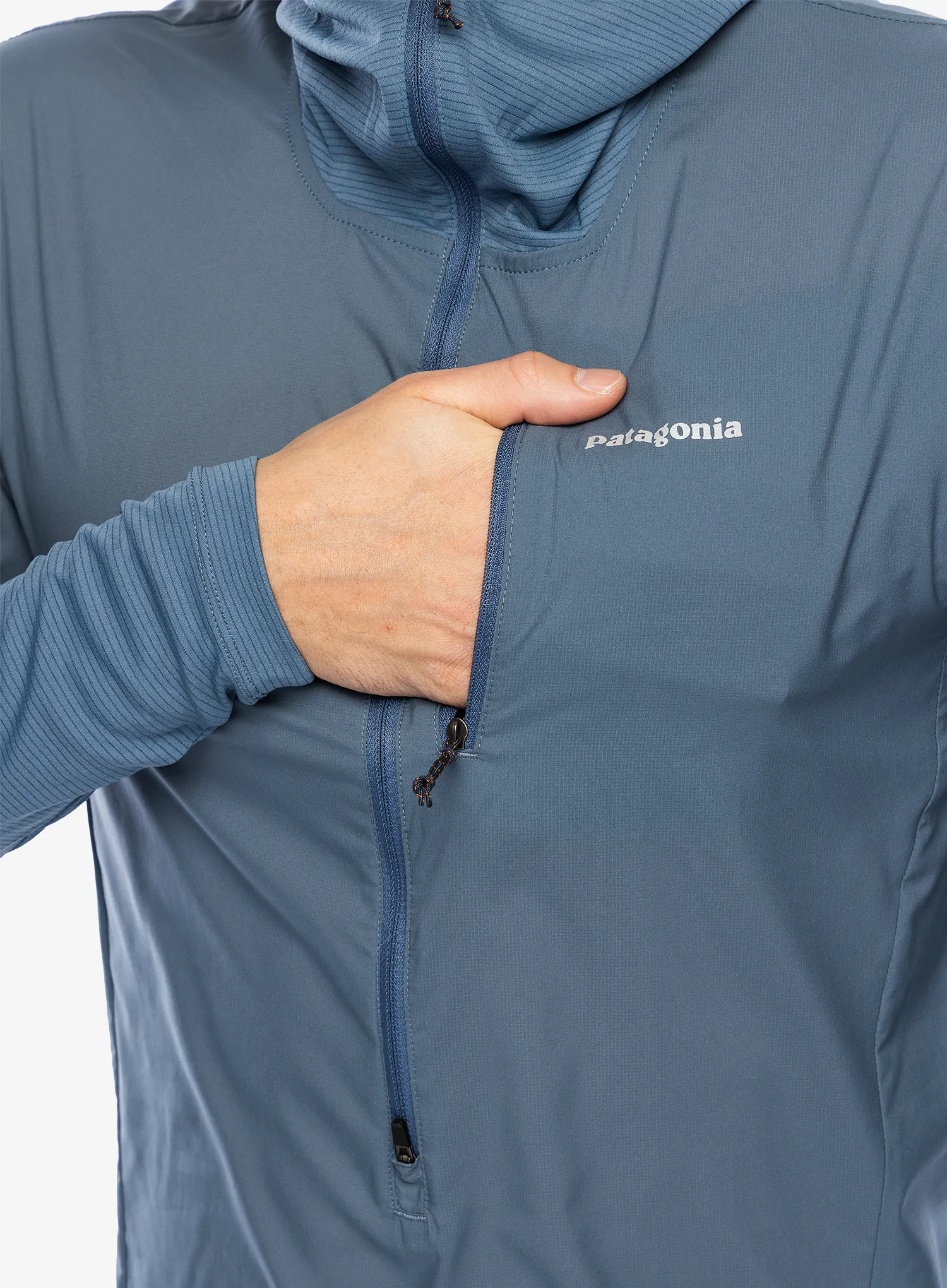 Jakna za trčanje Patagonia Airshed Pro Pullover - utility blue