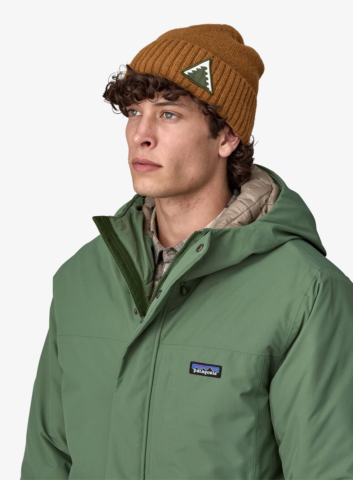 Kapa Patagonia Brodeo Beanie - dawn track patch shelter brown