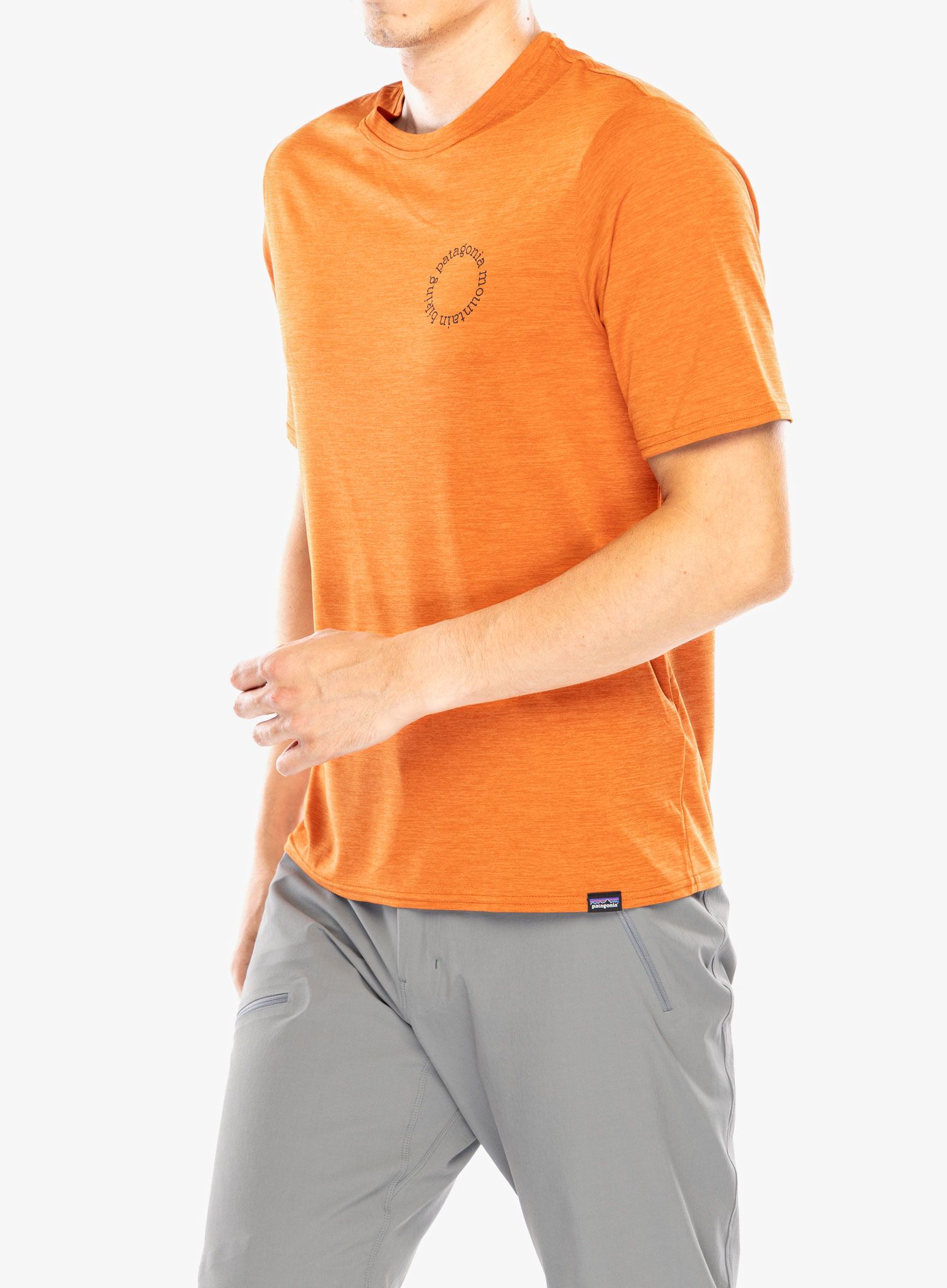 Majica s tiskom Patagonia Cap Cool Daily Graphic Shirt Lands - spoke stencil redtail rust