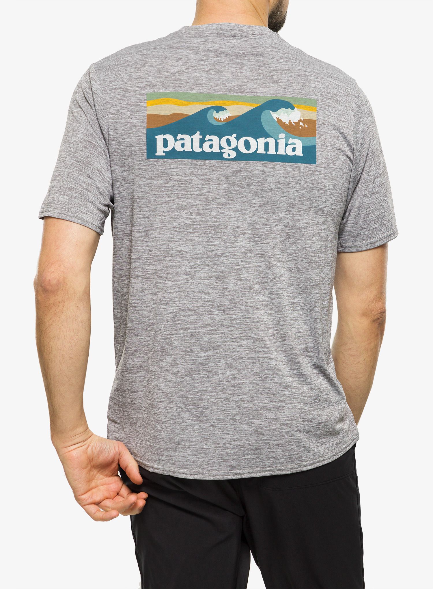 Brzosušeća majica Patagonia Cap Cool Daily Graphic Shirt Waters - feather grey