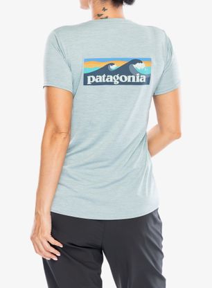 Ženska majica Patagonia Cap Cool Daily Graphic Shirt Waters - boardshort logo thermal blue