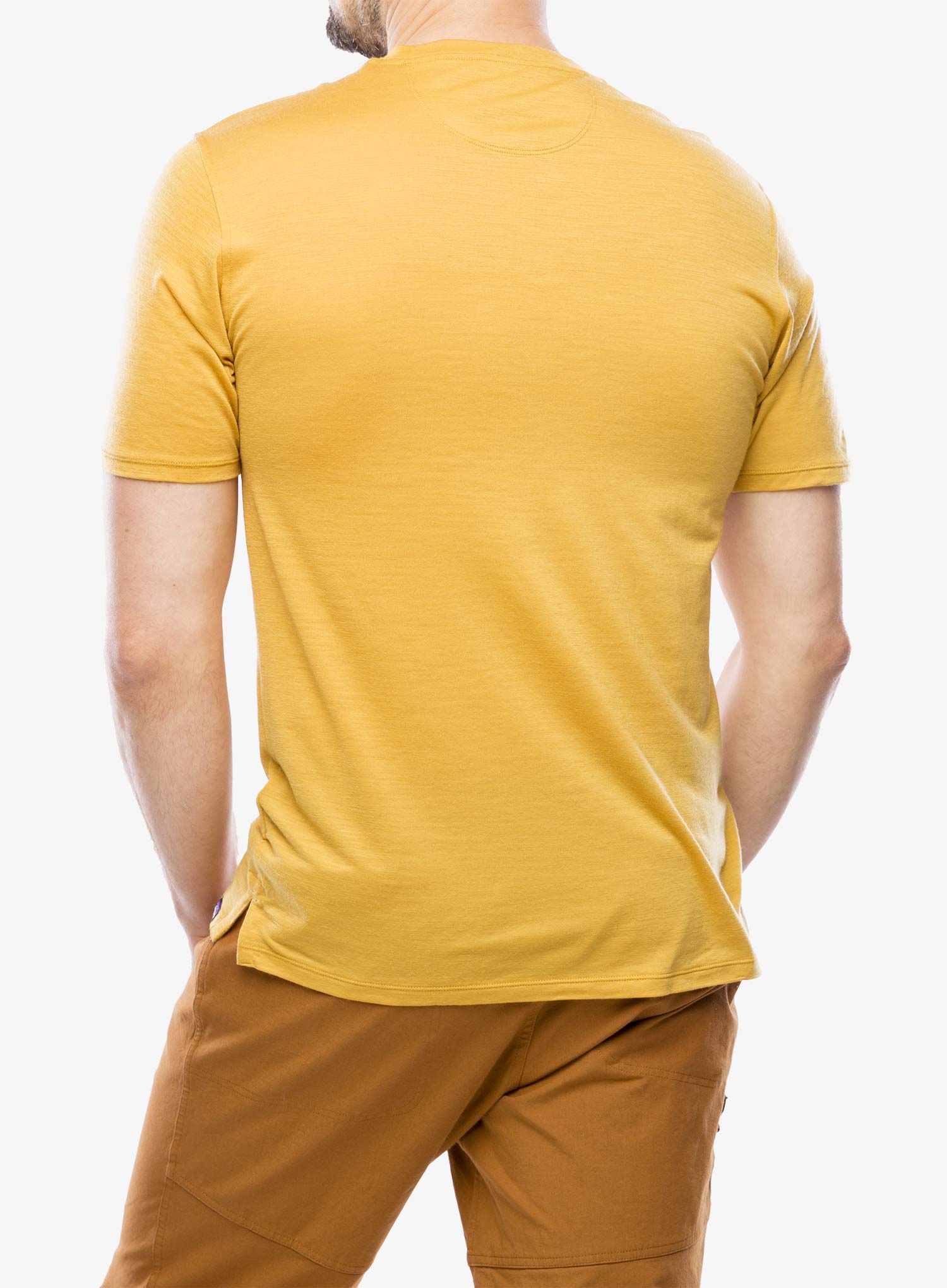 Merino majica Patagonia Cap Cool Merino Graphic Shirt - fitz roy/gold
