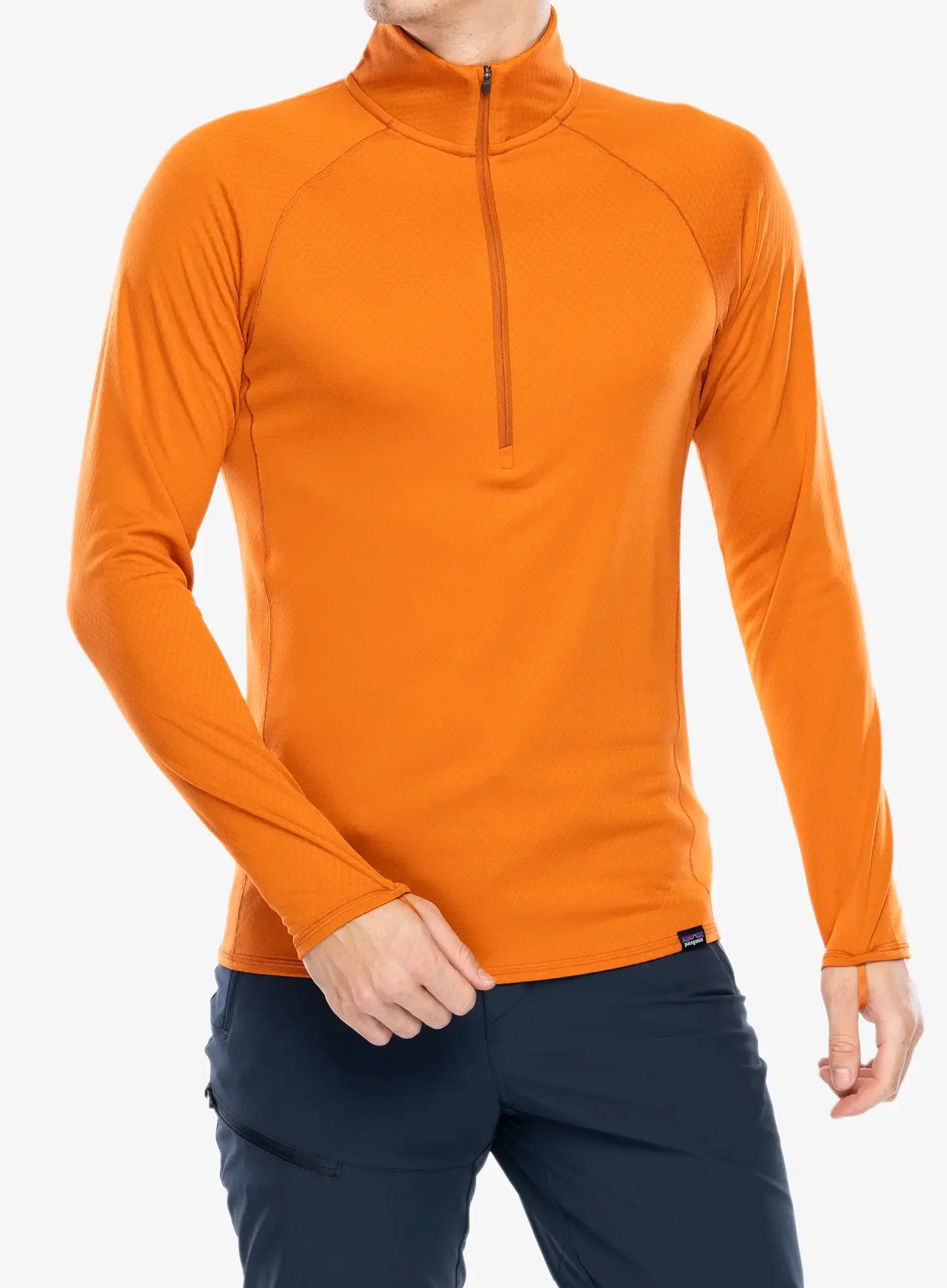 Termoaktivna dukserica Patagonia Capilene MW Zip-Neck - redtail rust