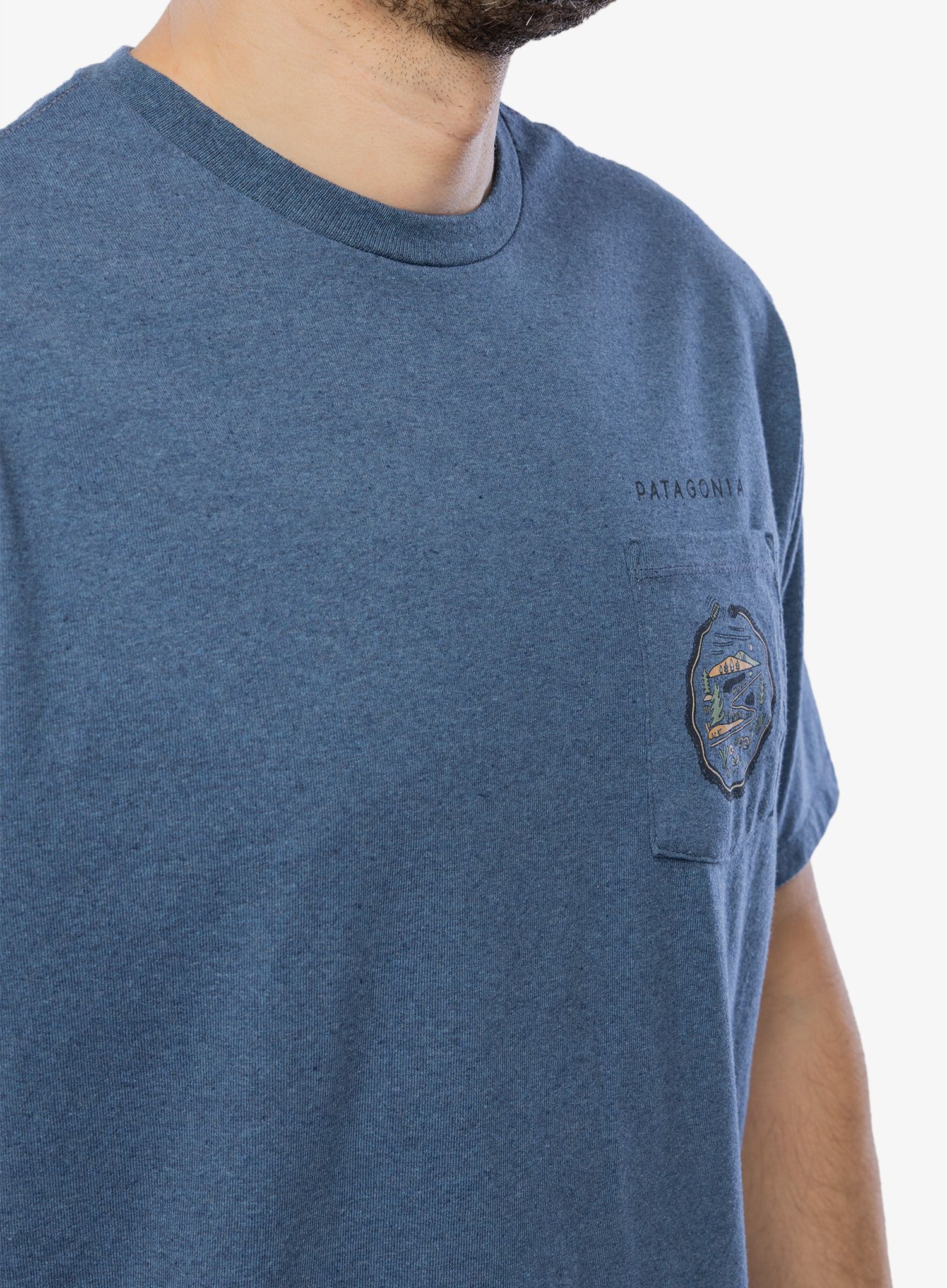 Majica s tiskom Patagonia Commontrail Pocket Responsibili-Tee