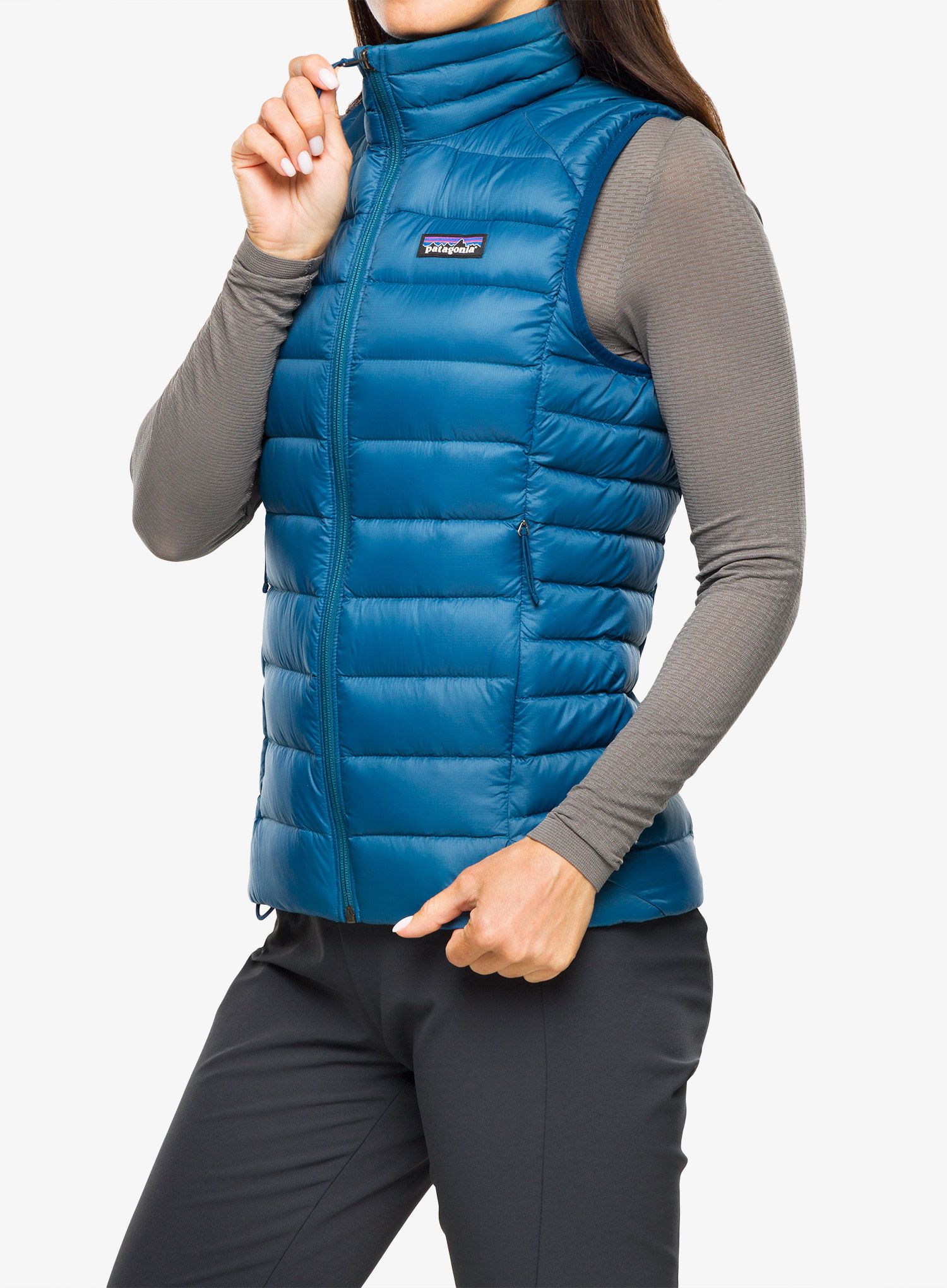 Ženski prsluk Patagonia Down Sweater Vest - lagom blue