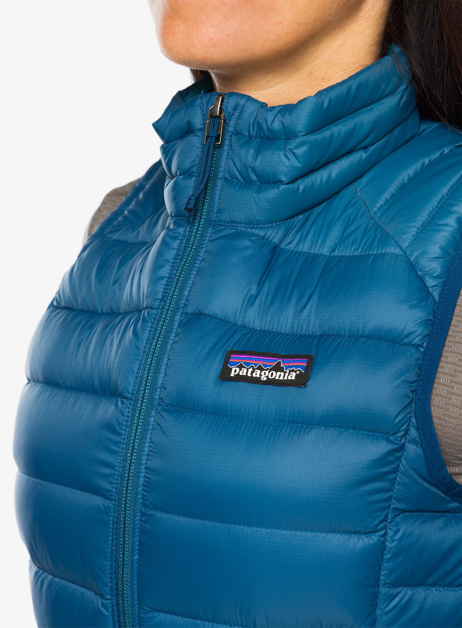 Ženski prsluk Patagonia Down Sweater Vest - lagom blue