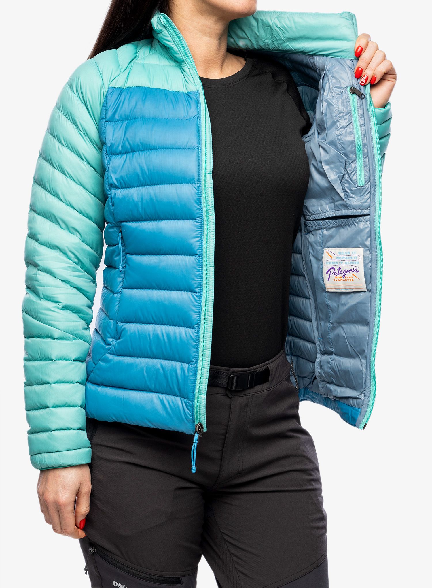 Ženska perjana jakna Patagonia Down Sweater - anacapa blue