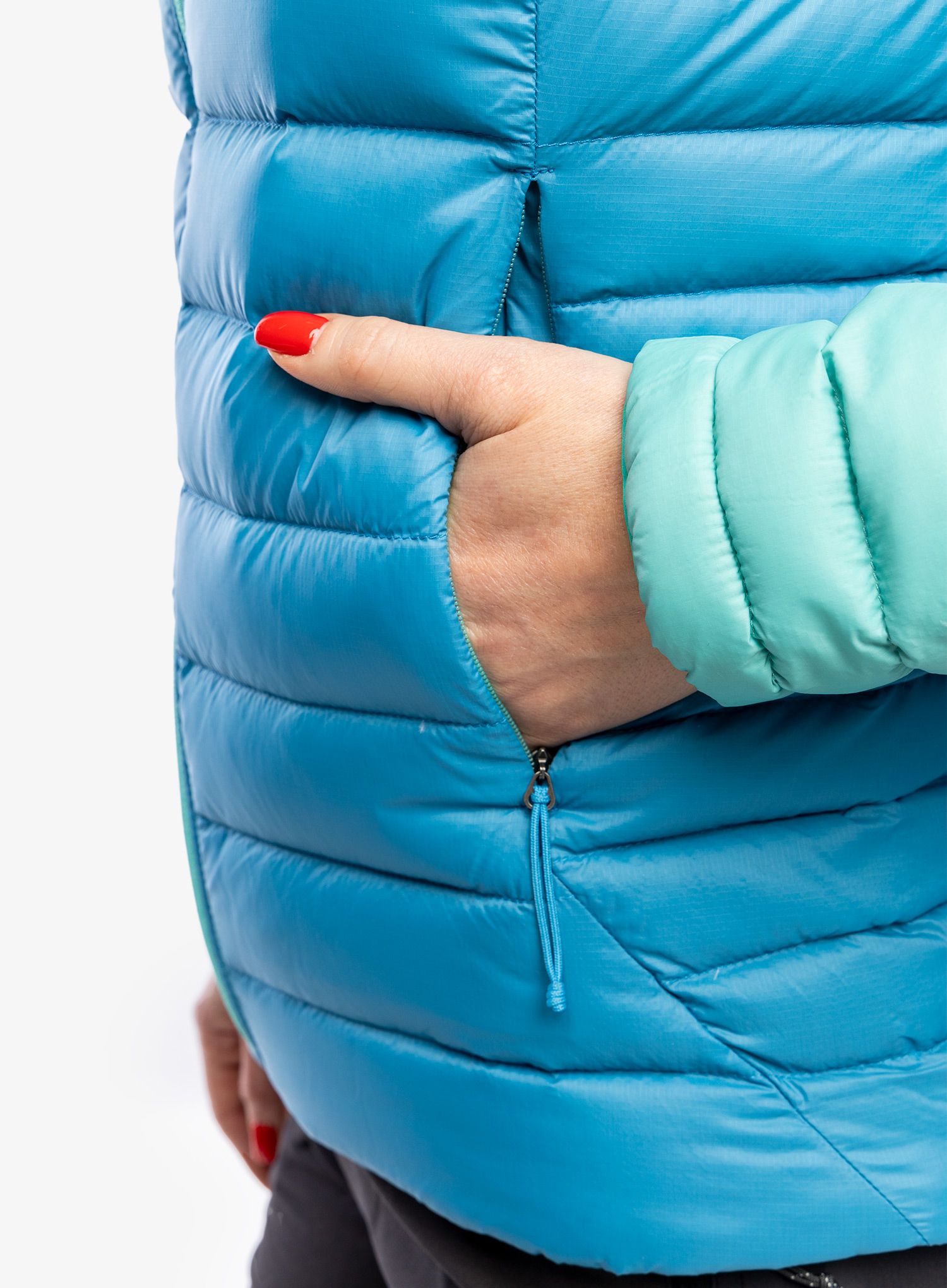 Ženska perjana jakna Patagonia Down Sweater - anacapa blue