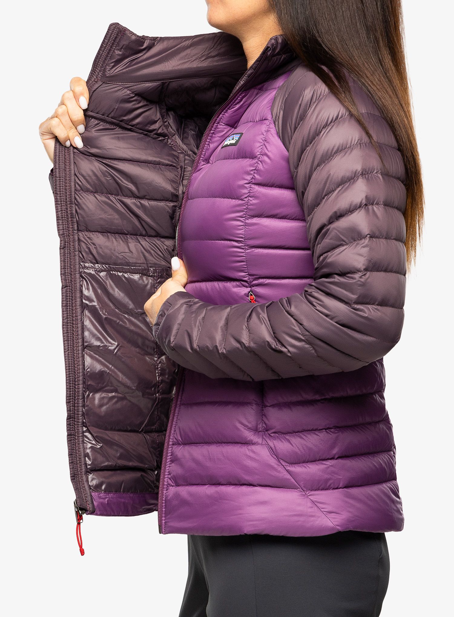 Ženska perjana jakna Patagonia Down Sweater - night plum
